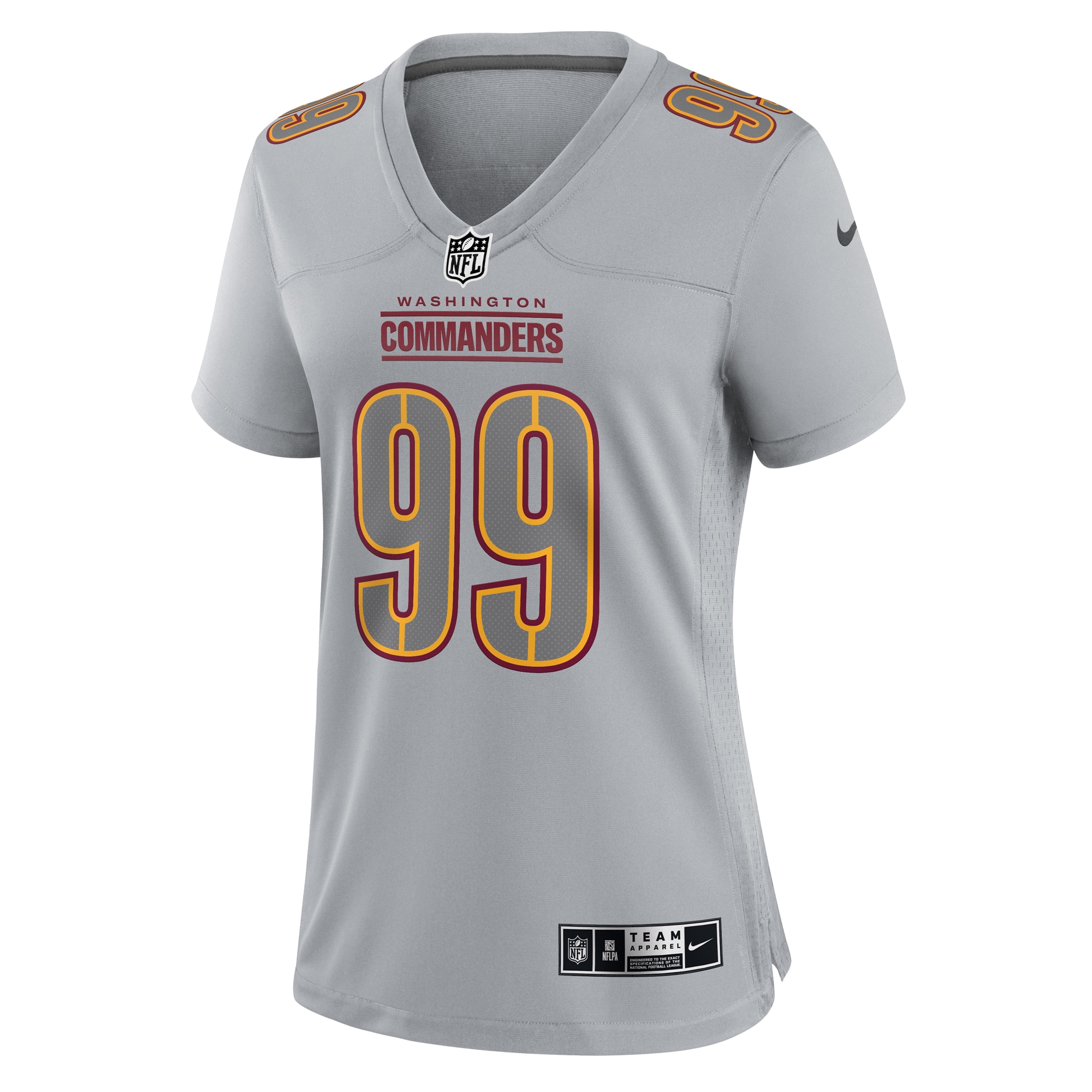 Washington Commanders Chase Young Gray Atmosphere Fashion Game NFL Jersey Women's