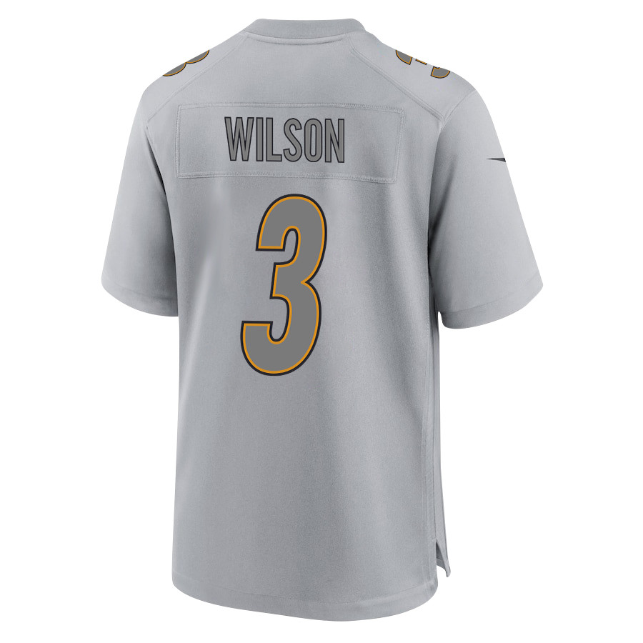 Russell Wilson 3 Pittsburgh Steelers Atmosphere Fashion Game Silver NFL Jersey Men's