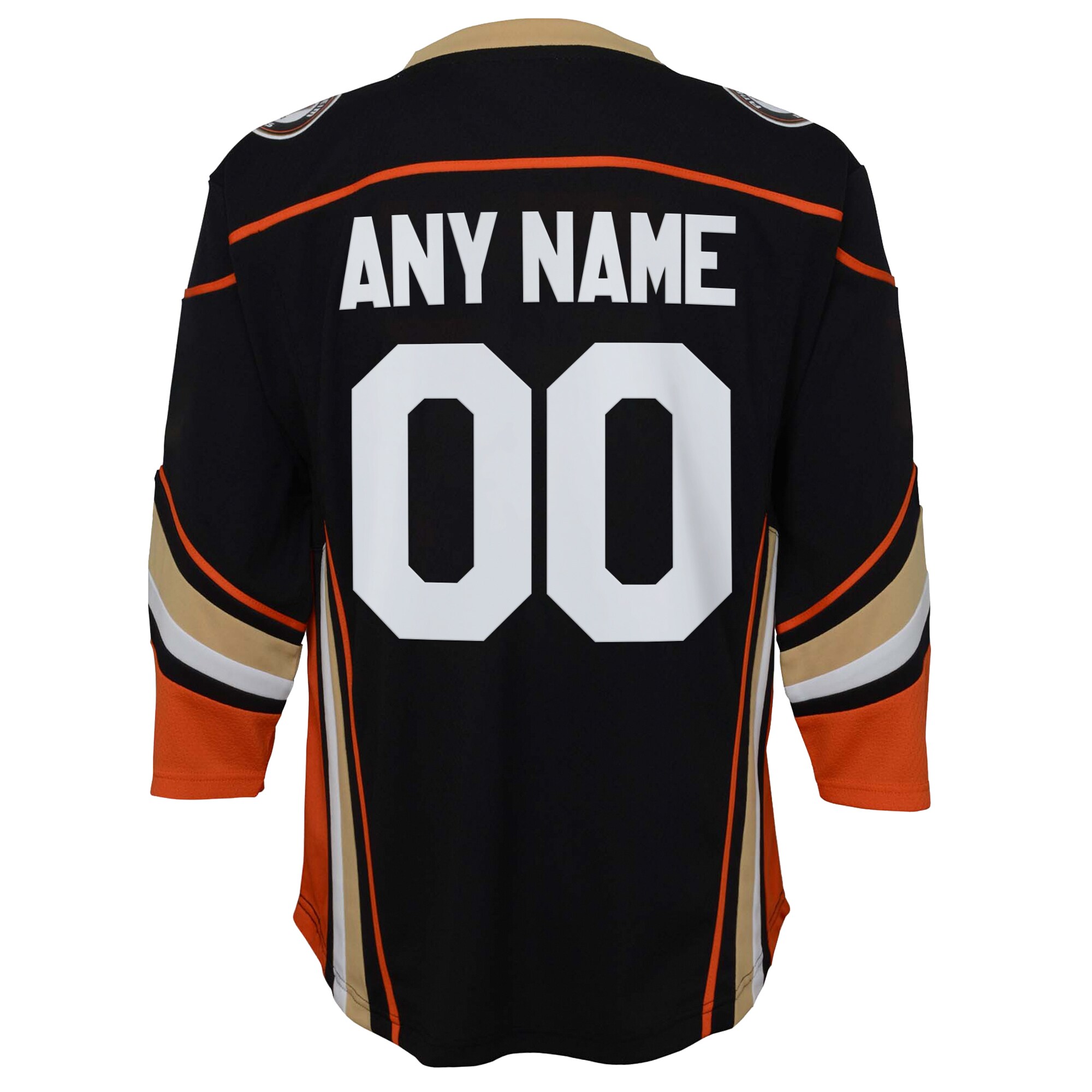 Anaheim Ducks Black Home Custom NHL Jersey Youth