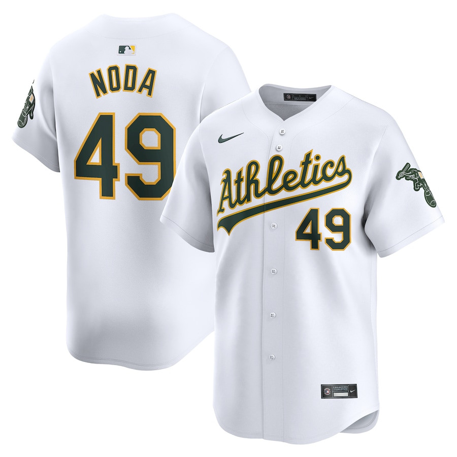 Ryan Noda 49 Oakland Athletics Home Limited Player White MLB Jersey Men's