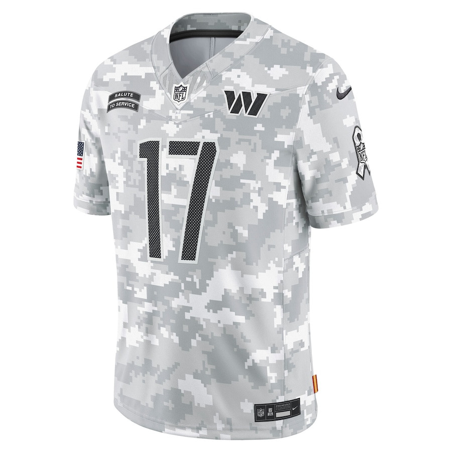 Terry McLaurin 17 Washington Commanders 2024 Salute to Service Limited Arctic Camo NFL Jersey Men's