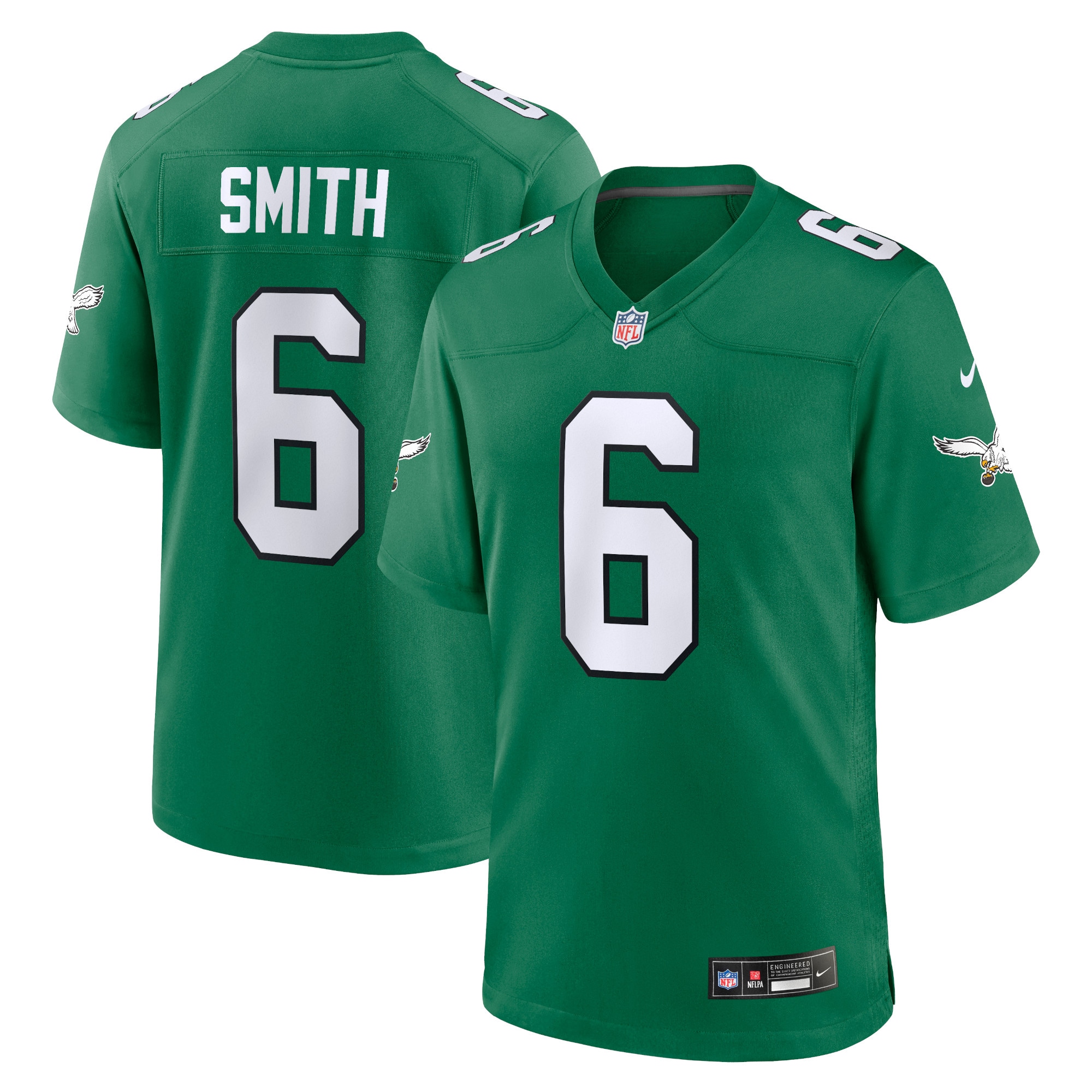 Philadelphia Eagles DeVonta Smith Kelly Green Alternate Game Player NFL Jersey Men's