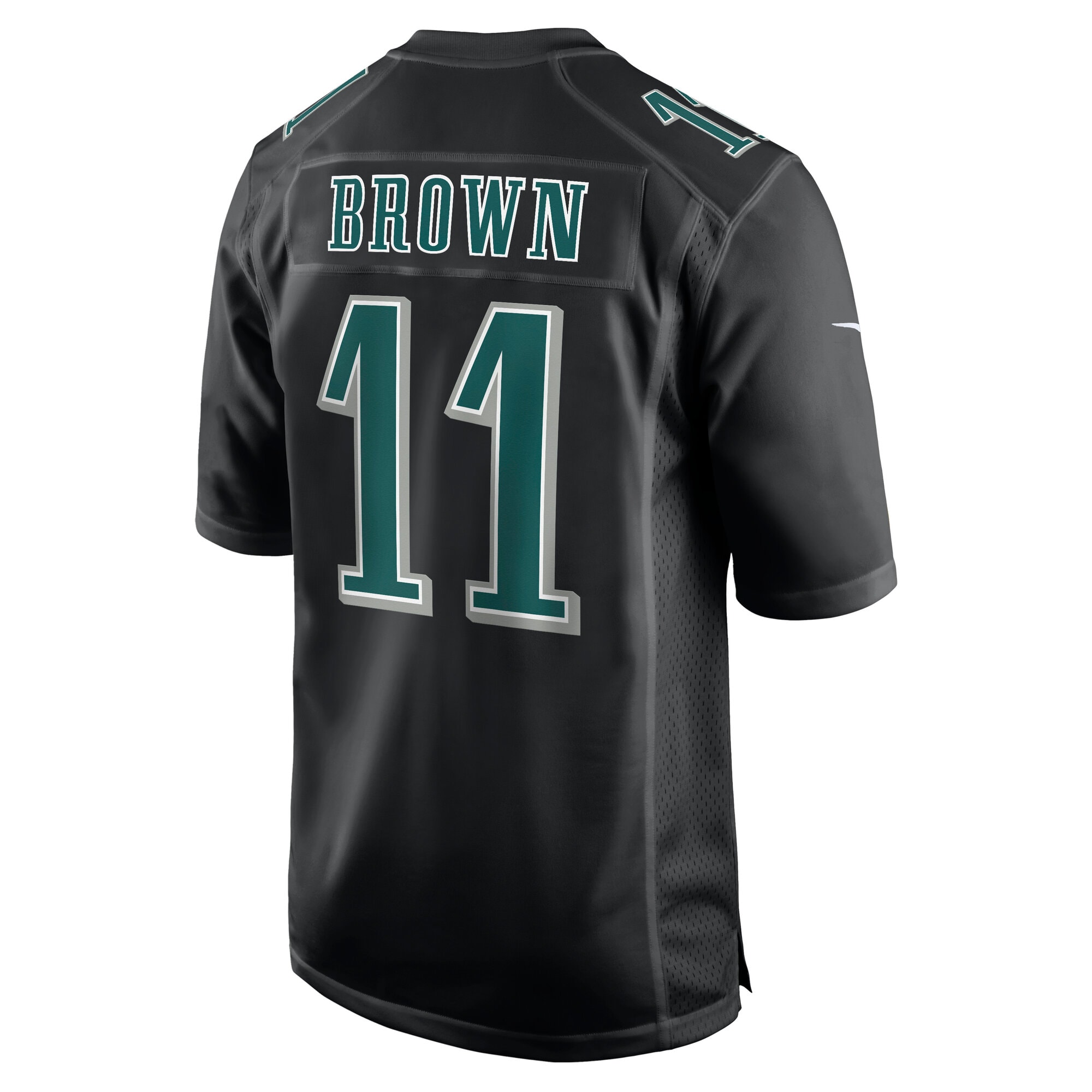 Philadelphia Eagles A.J. Brown Carbon Black Super Bowl LIX Fashion Game Player NFL Jersey Men's