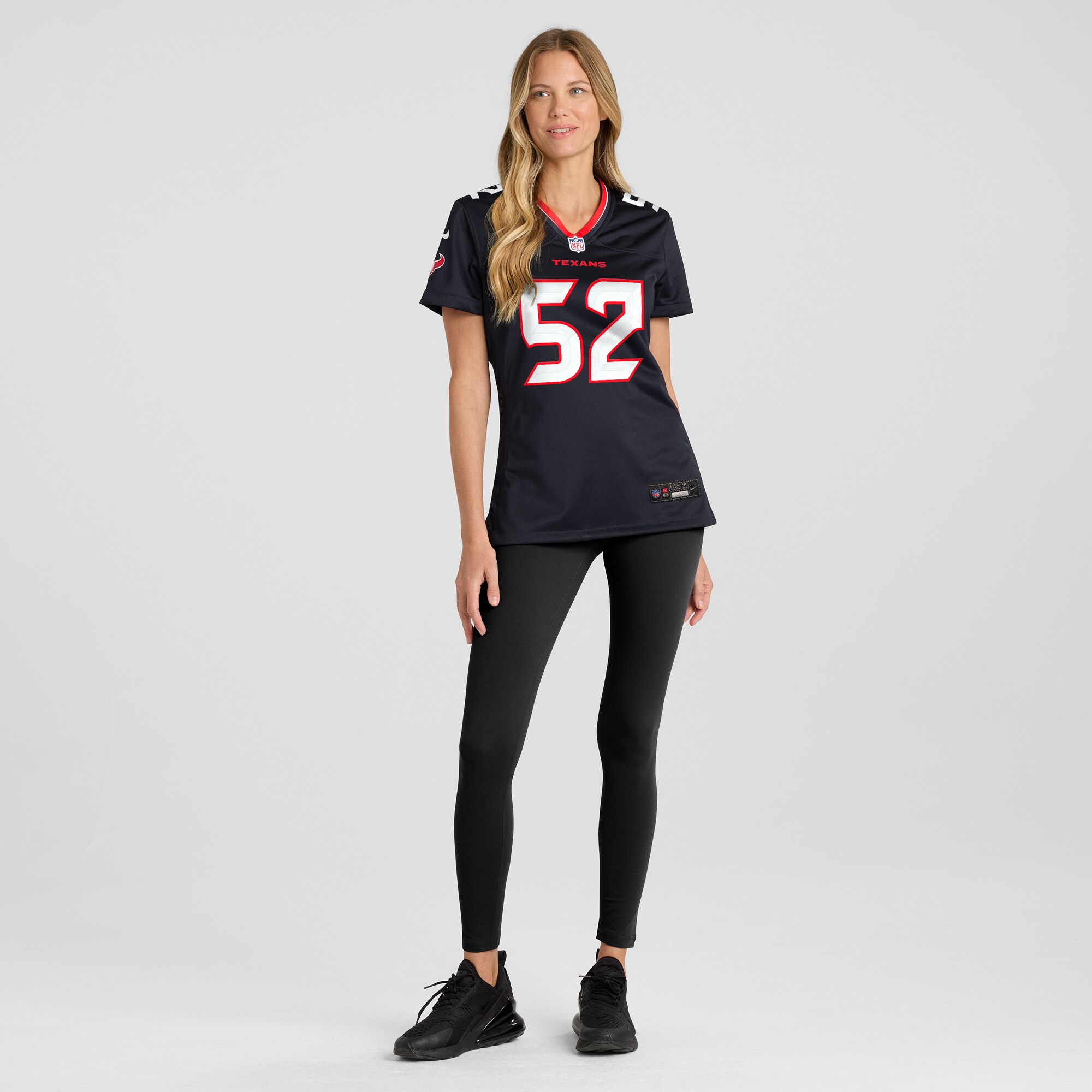 Houston Texans Jerry Hughes Navy Team Game NFL Jersey Women's