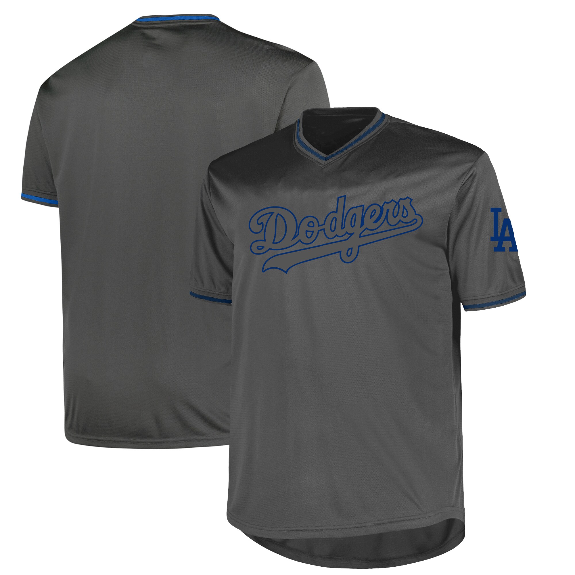 Los Angeles Dodgers Profile Charcoal Big Tall Pop Fashion MLB Jersey Men's