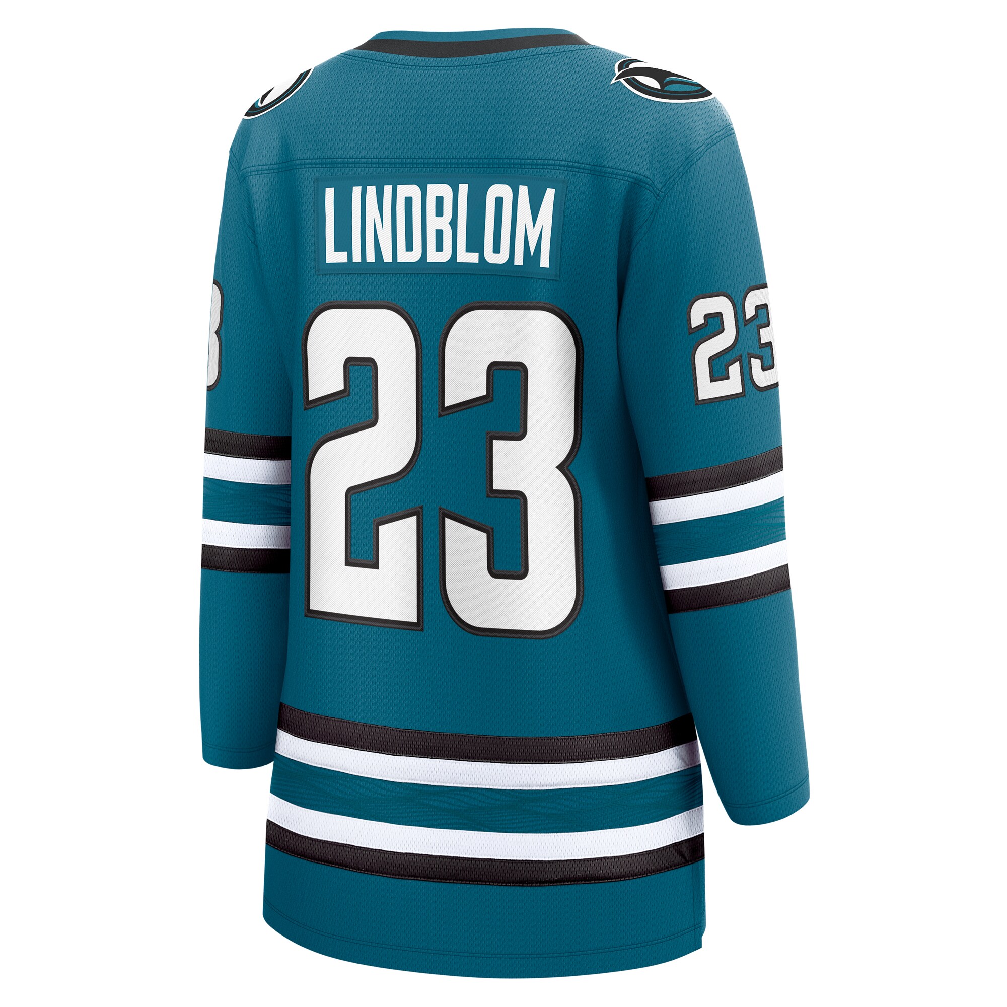San Jose Sharks Oskar Lindblom Teal Home Breakaway Player NHL Jersey Women's