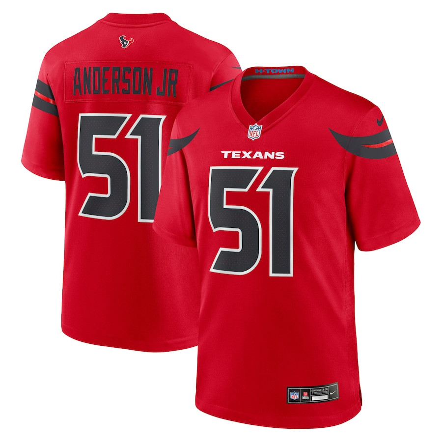 Will Anderson Jr. 51 Houston Texans Alternate Game Red NFL Jersey Men's
