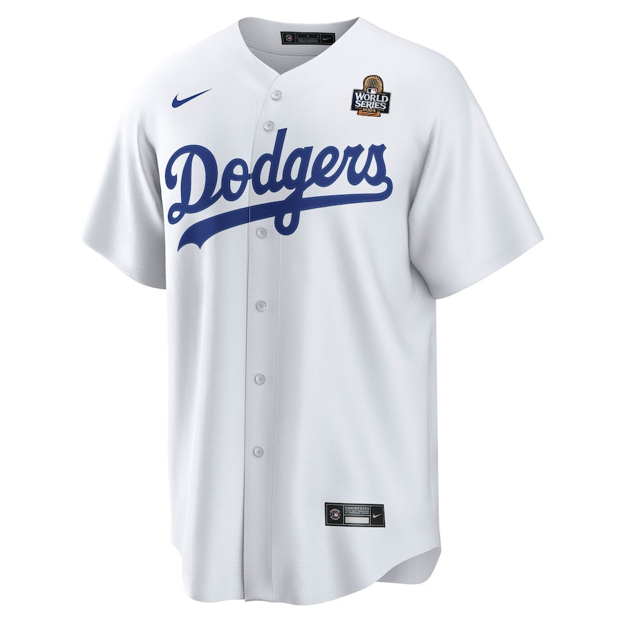 Clayton Kershaw 22 Los Angeles Dodgers 2024 World Series Home Player White MLB Jersey Men's