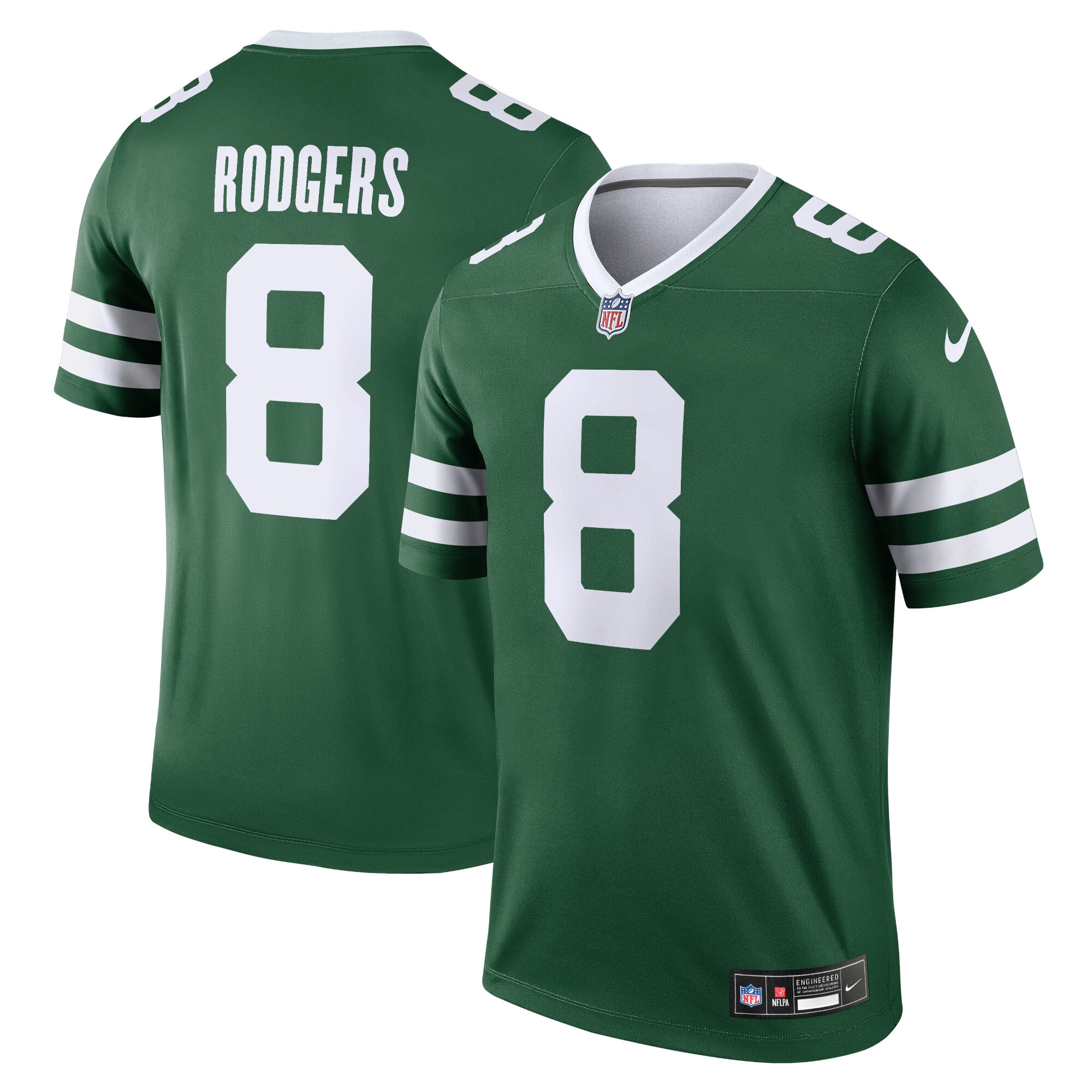 New York Jets Aaron Rodgers Legacy Green Legend Player Performance Top NFL Jersey Men's