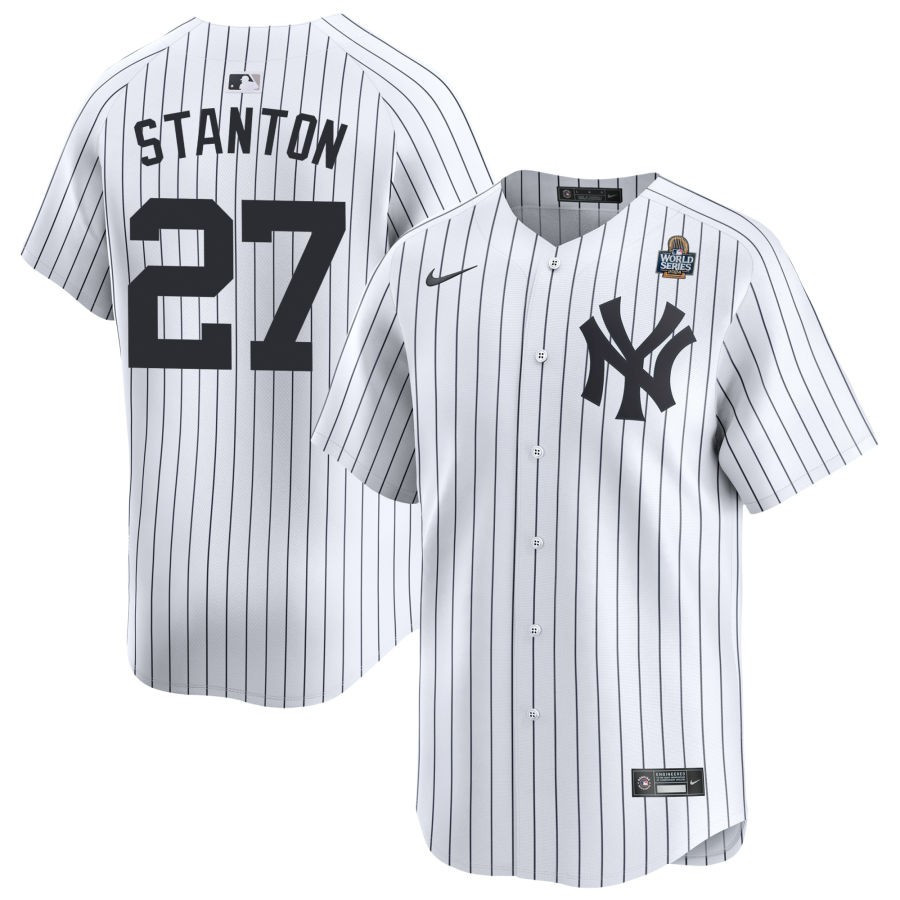 Giancarlo Stanton 27 New York Yankees 2024 World Series Home Limited Player White MLB Jersey Men's