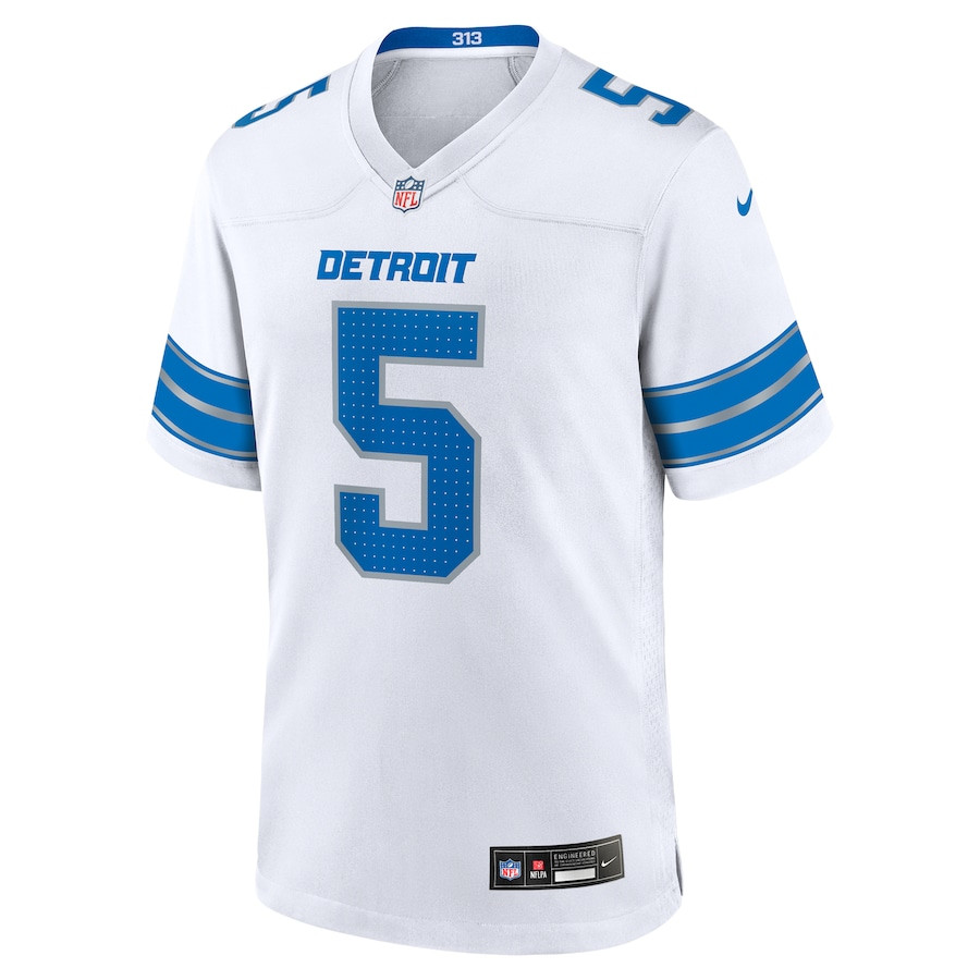 David Montgomery 5 Detroit Lions Game White NFL Jersey Men's