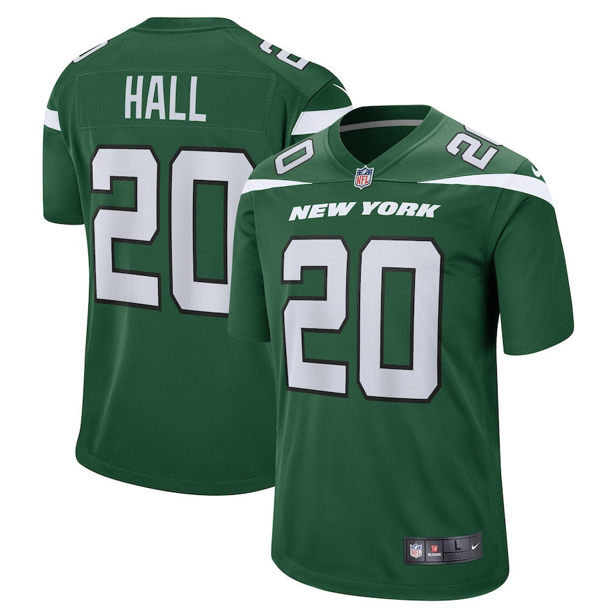 Breece Hall 20 New York Jets Game Green NFL Jersey Men's