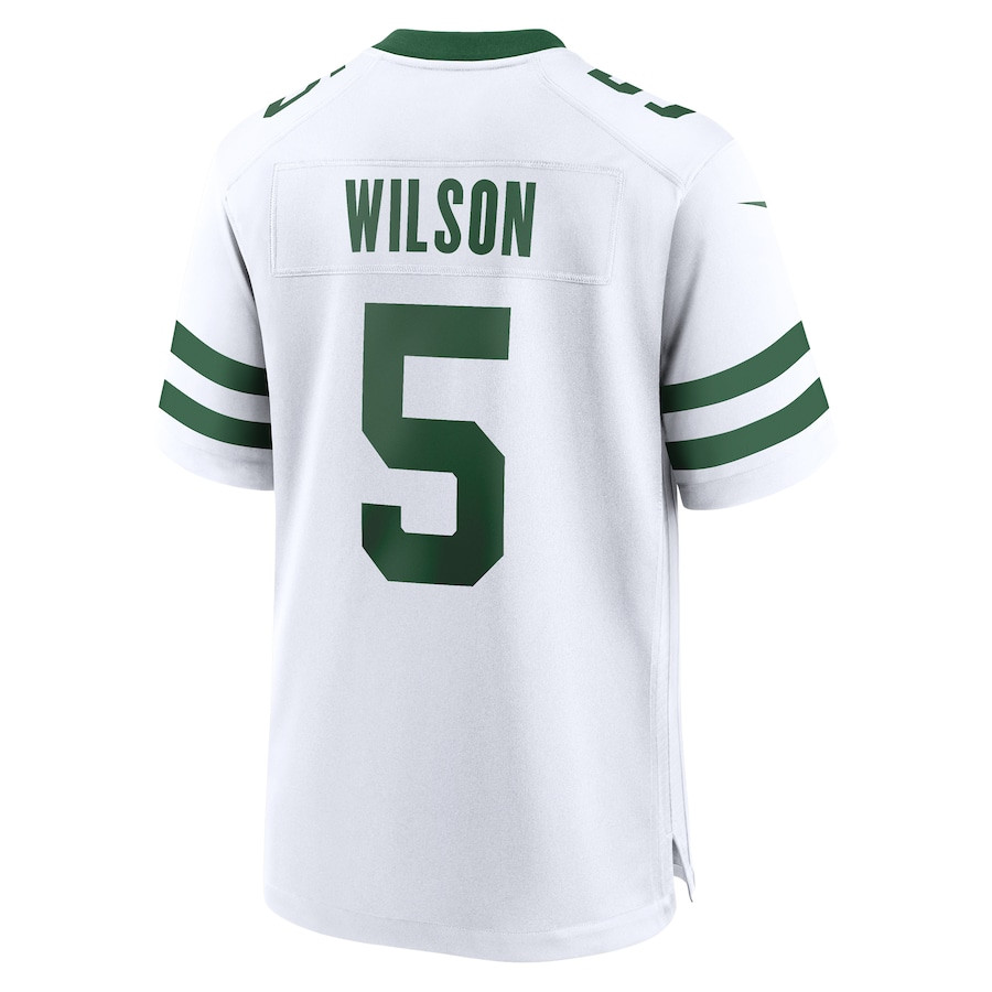 Garrett Wilson 5 New York Jets Alternate Game White NFL Jersey Men's