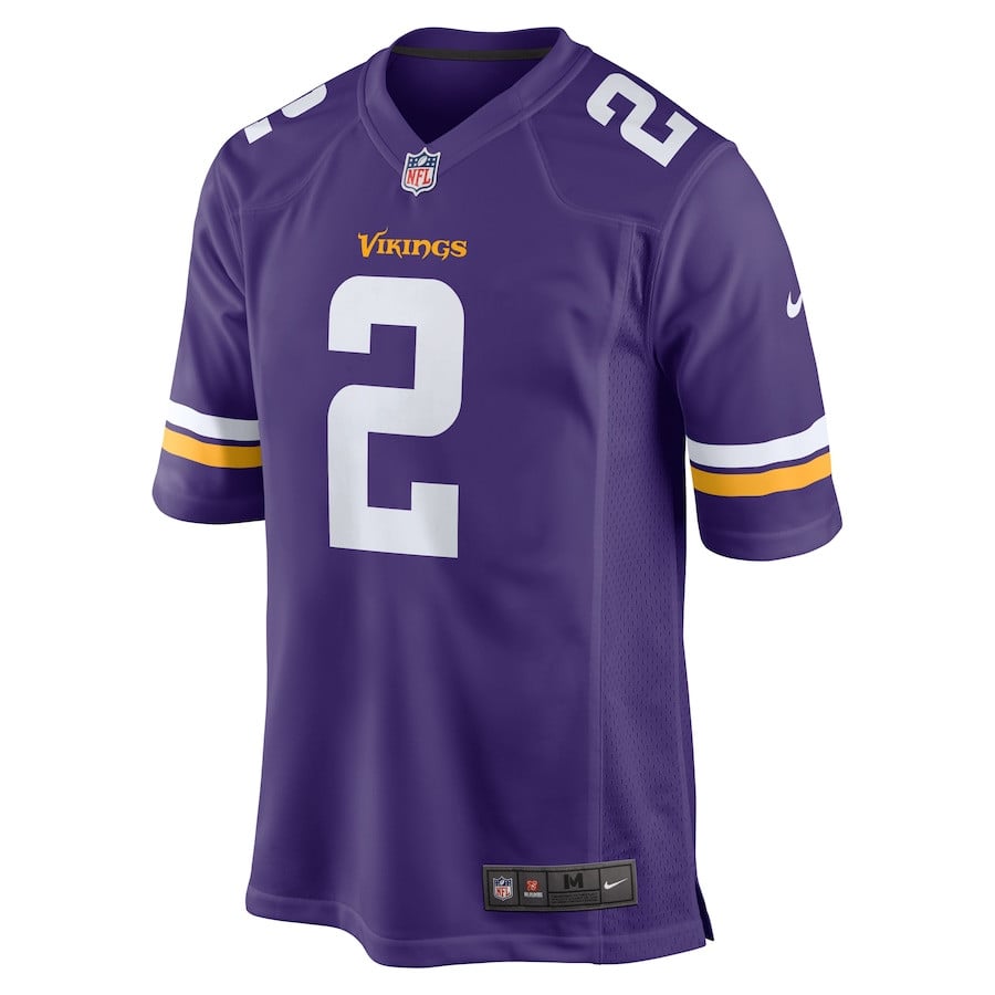 Stephon Gilmore 2 Minnesota Vikings Game Purple NFL Jersey Men's