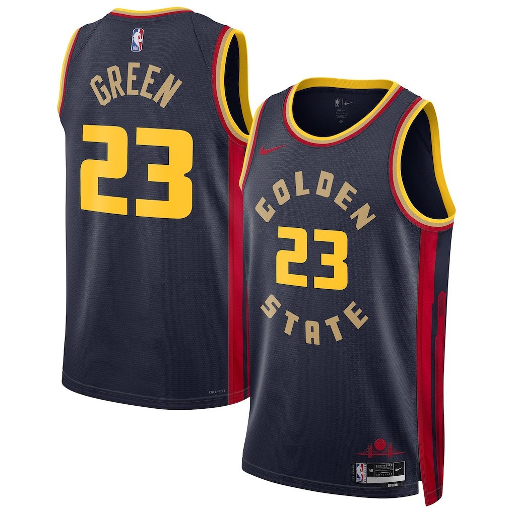 Draymond Green 23 Golden State Warriors Unisex 2024/25 Swingman Player City Edition Navy NBA Jersey Unisex