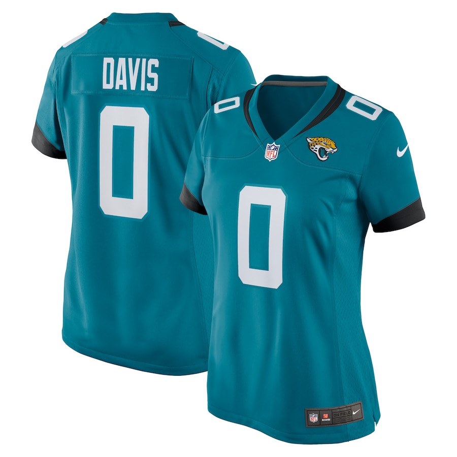 Gabe Davis 0 Jacksonville Jaguars Game Teal NFL Jersey Women's