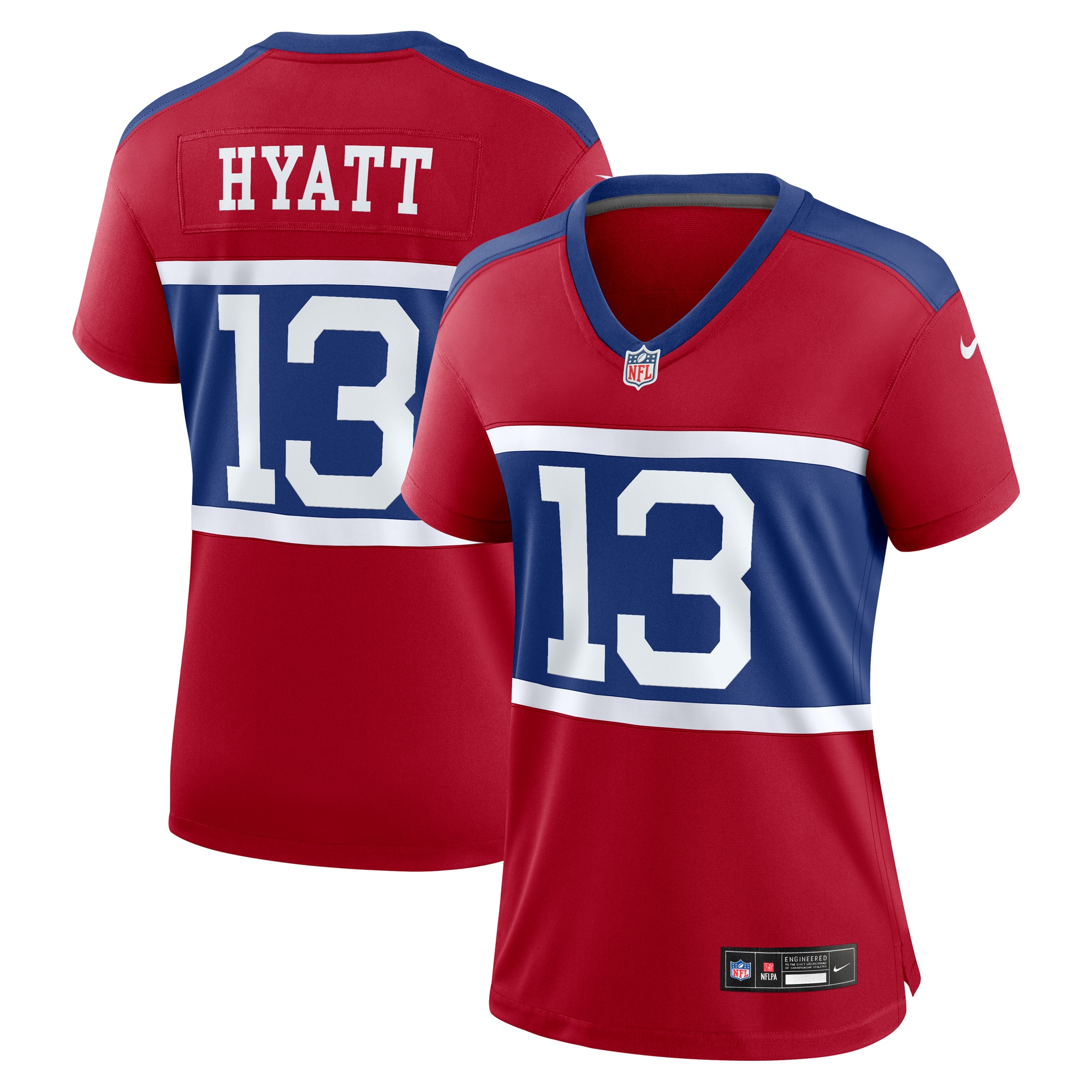 New York Giants Jalin Hyatt Century Red Alternate Player Game NFL Jersey Women's