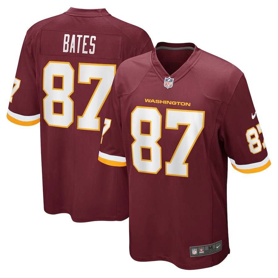 John Bates 87 Washington Commanders Team Game Burgundy NFL Jersey Men's