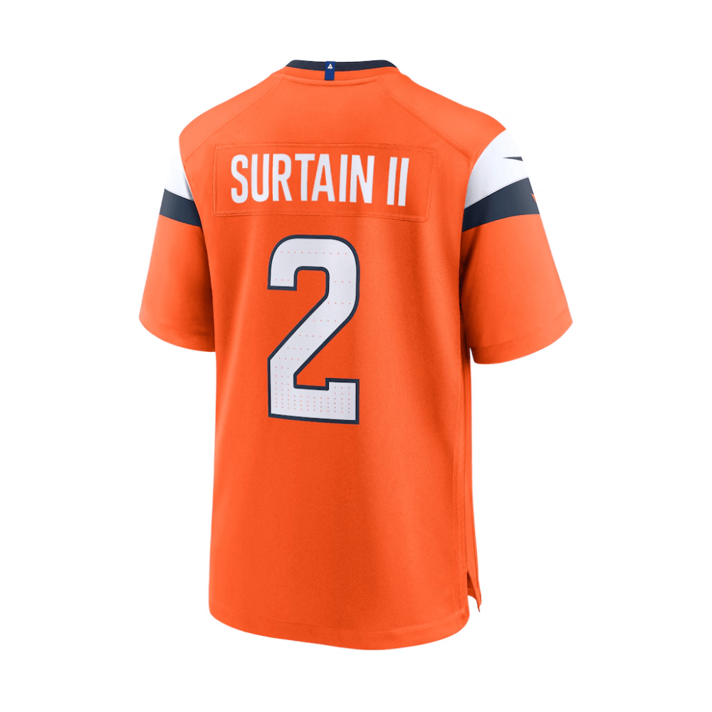 Patrick Surtain II 2 Denver Broncos 2025 Pro Bowl Patch Game Orange NFL Jersey Men's