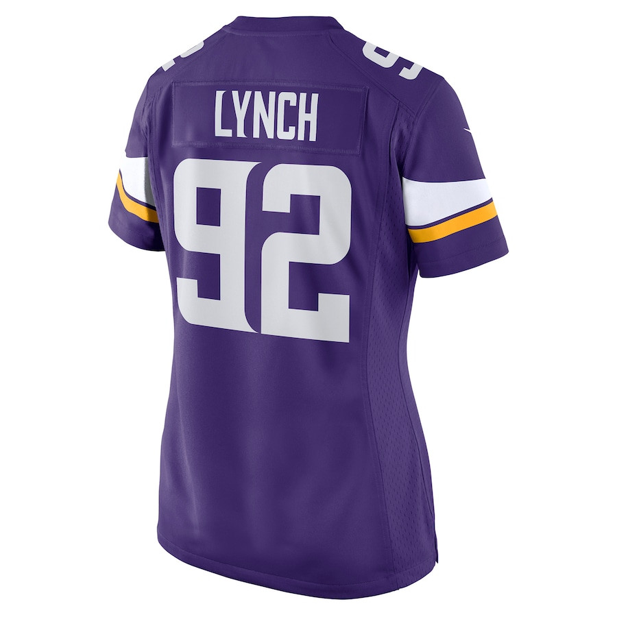 James Lynch 92 Minnesota Vikings Game Purple NFL Jersey Women's