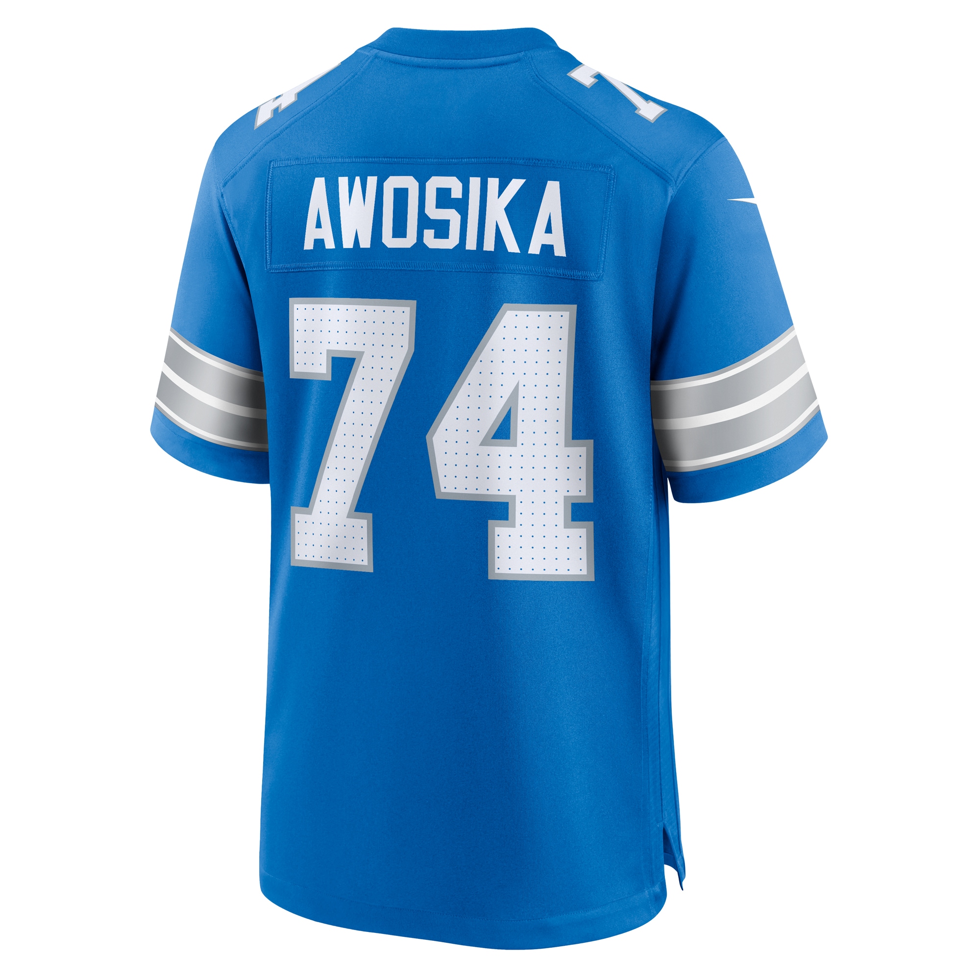 Detroit Lions Kayode Awosika Blue Team Game NFL Jersey Men's