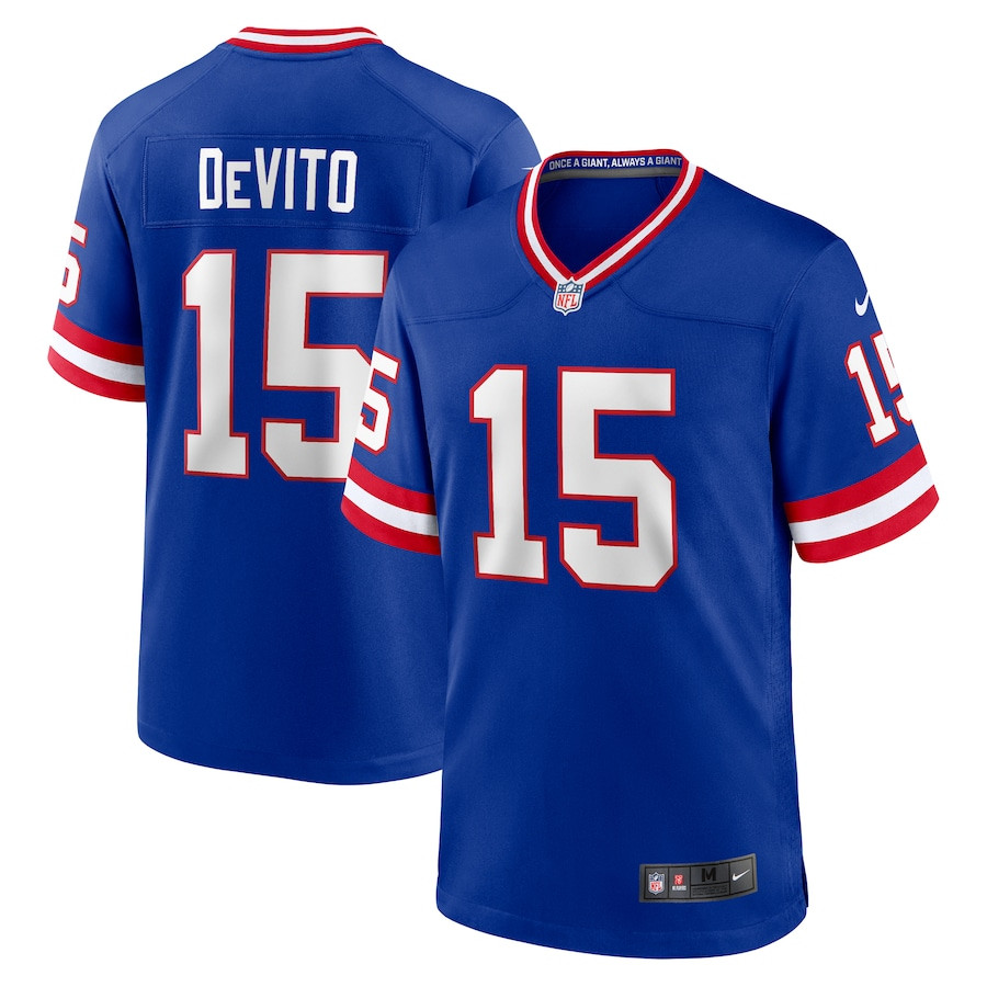 Tommy DeVito 15 New York Giants Alternate Game Royal NFL Jersey Men's