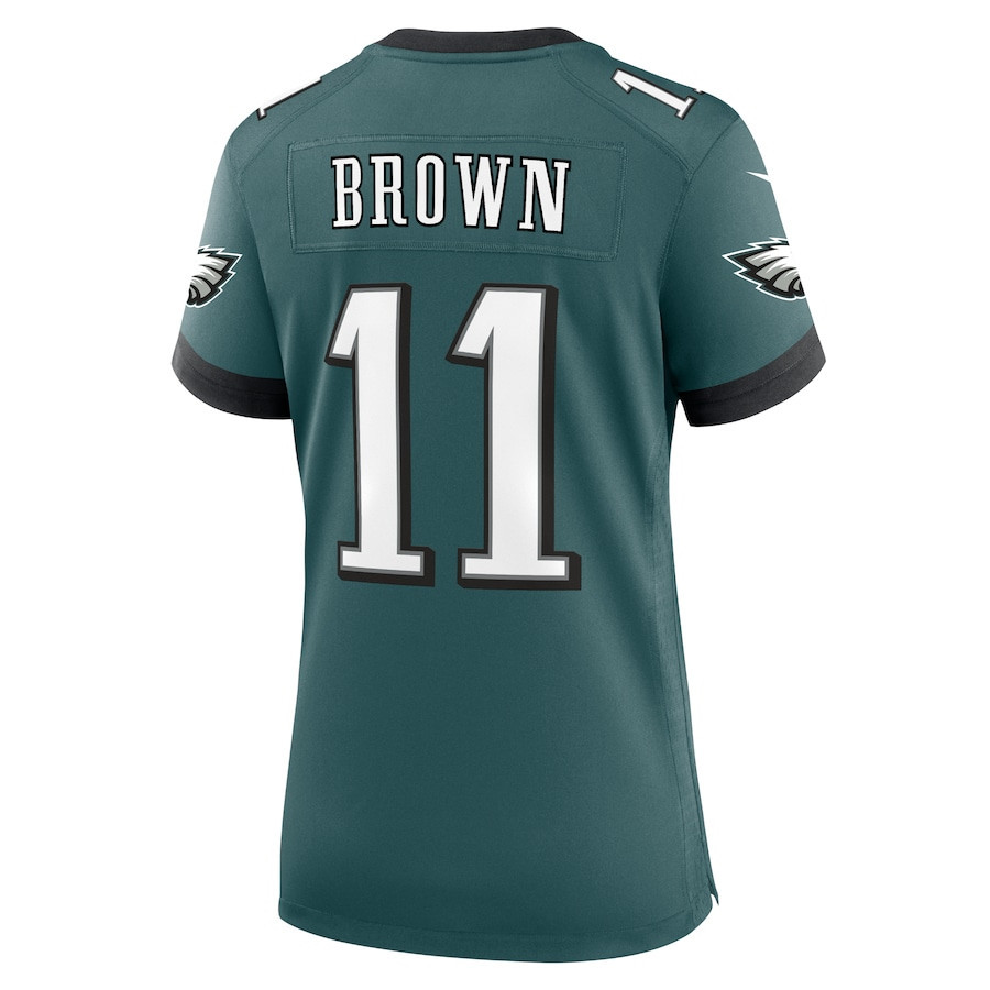 A.J. Brown #11 Philadelphia Eagles Super Bowl LIX Midnight Green NFL Jersey Women's