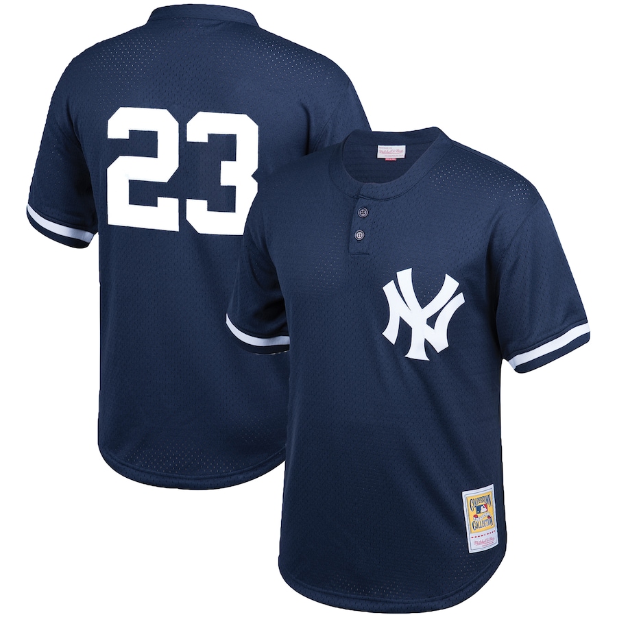 Don Mattingly New York Yankees Mitchell&Ness Cooperstown Collection Big&Tall Mesh Batting Practice Jersey Navy