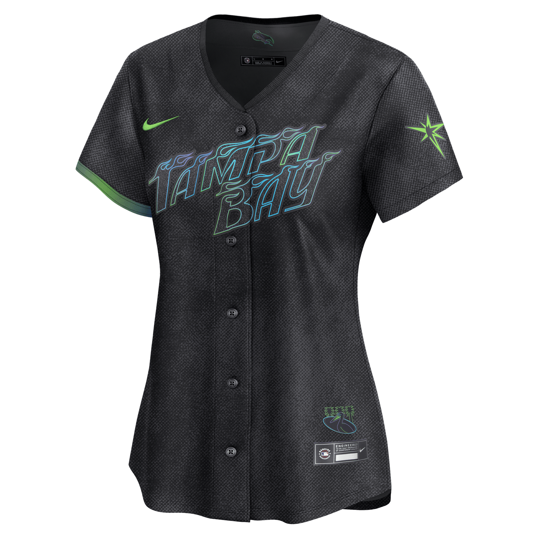 Yandy Diaz 2 Tampa Bay Rays 2024 City Connect Limited Charcoal MLB Jersey Women's