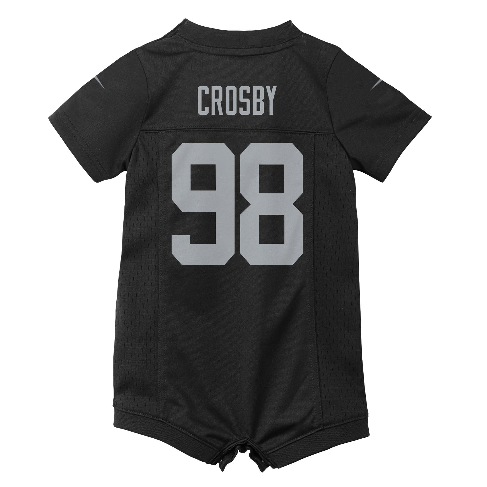 Newborn Infant Las Vegas Raiders Maxx Crosby Black Game Romper NFL Jersey Men's