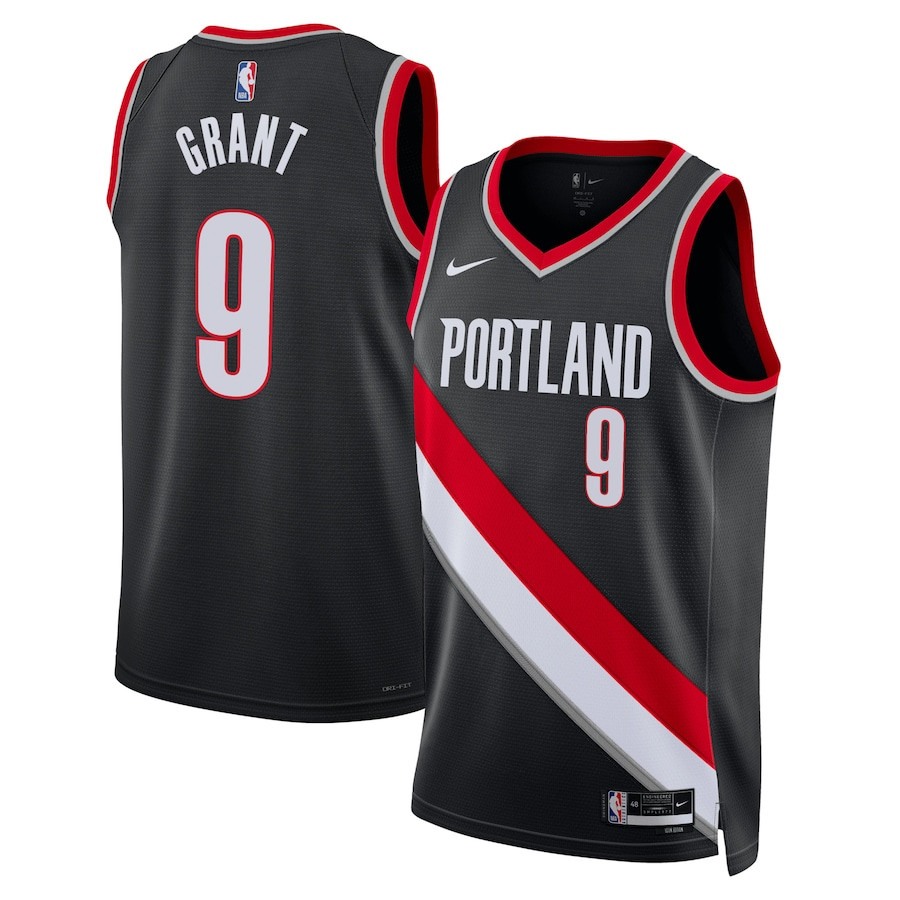 Jerami Grant 9 Portland Trail Blazers Unisex Swingman Icon Edition Black NBA Jersey Unisex