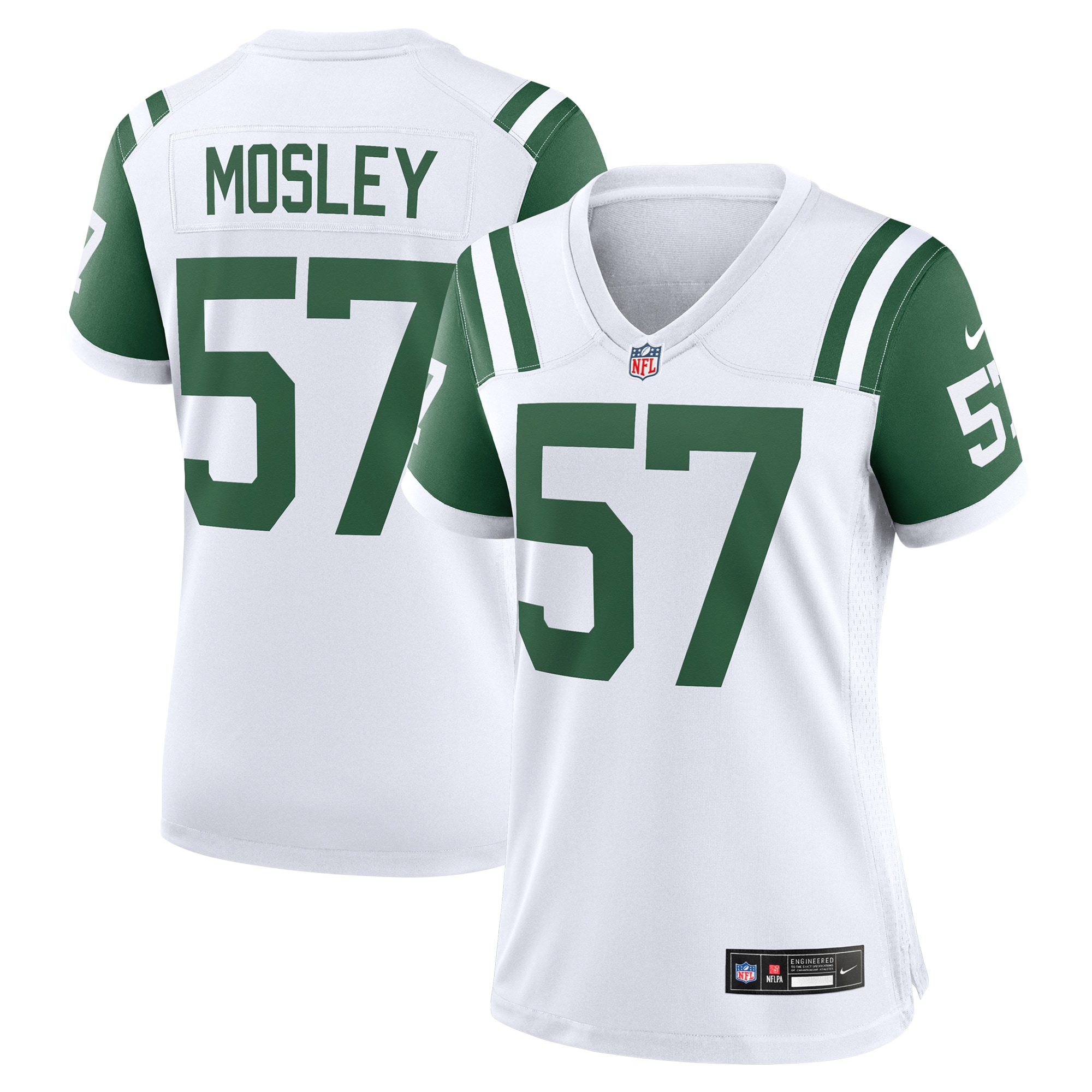 New York Jets C.J. Mosley White Classic Alternate Game NFL Jersey Women's