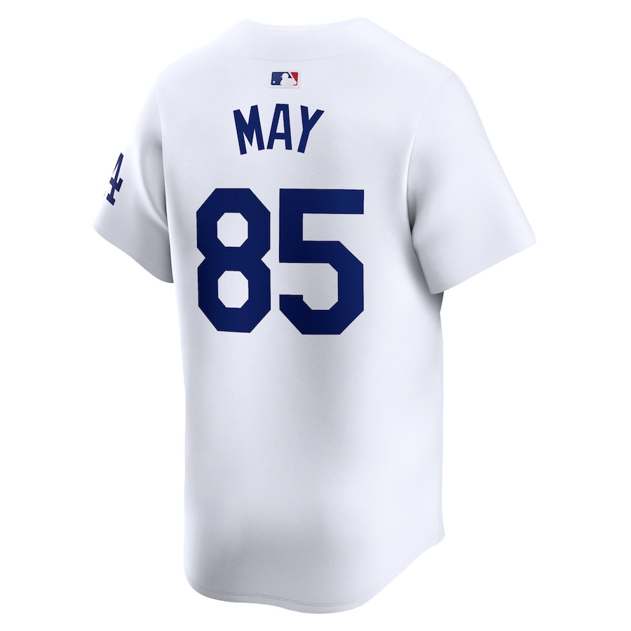Dustin May 85 Los Angeles Dodgers Home Limited Player White MLB Jersey Men's