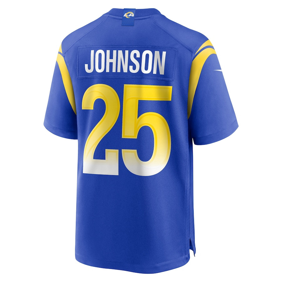 Quindell Johnson 25 Los Angeles Rams Team Game Royal NFL Jersey Men's