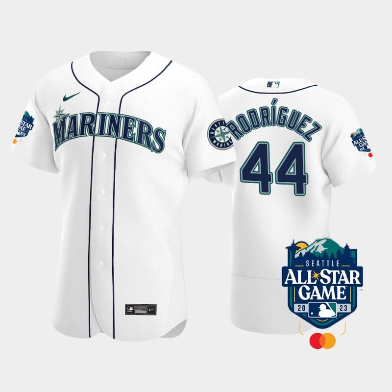 2023 All Star Game Seattle Mariners 44 Julio Rodriguez White MLB Jersey Men's