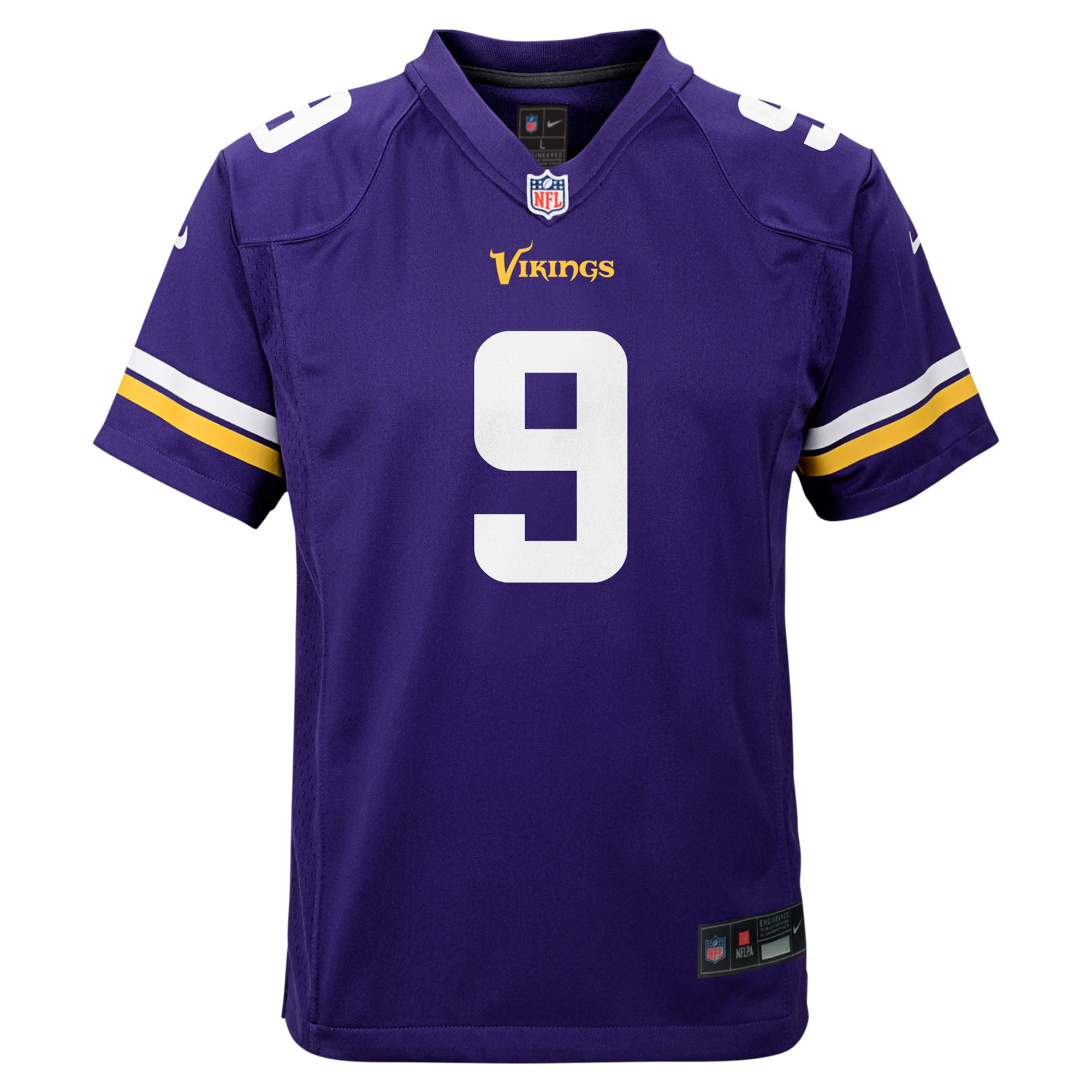 Minnesota Vikings J.J. McCarthy Purple Team Player Game NFL Jersey Youth