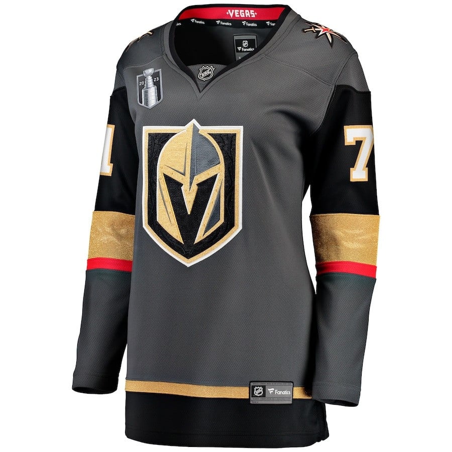 William Karlsson 71 Vegas Golden Knights 2023 Stanley Cup Final Alternate Breakaway Player Black NHL Jersey Women's