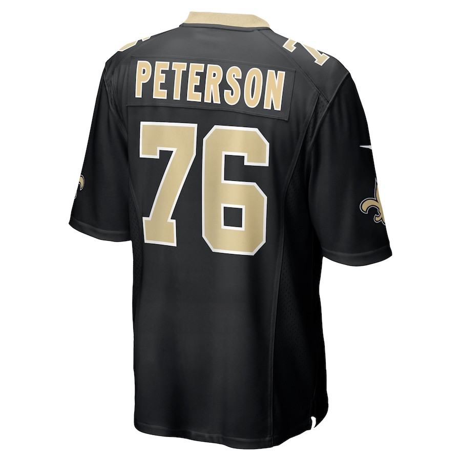 Camron Peterson 76 New Orleans Saints Game Black NFL Jersey Men's