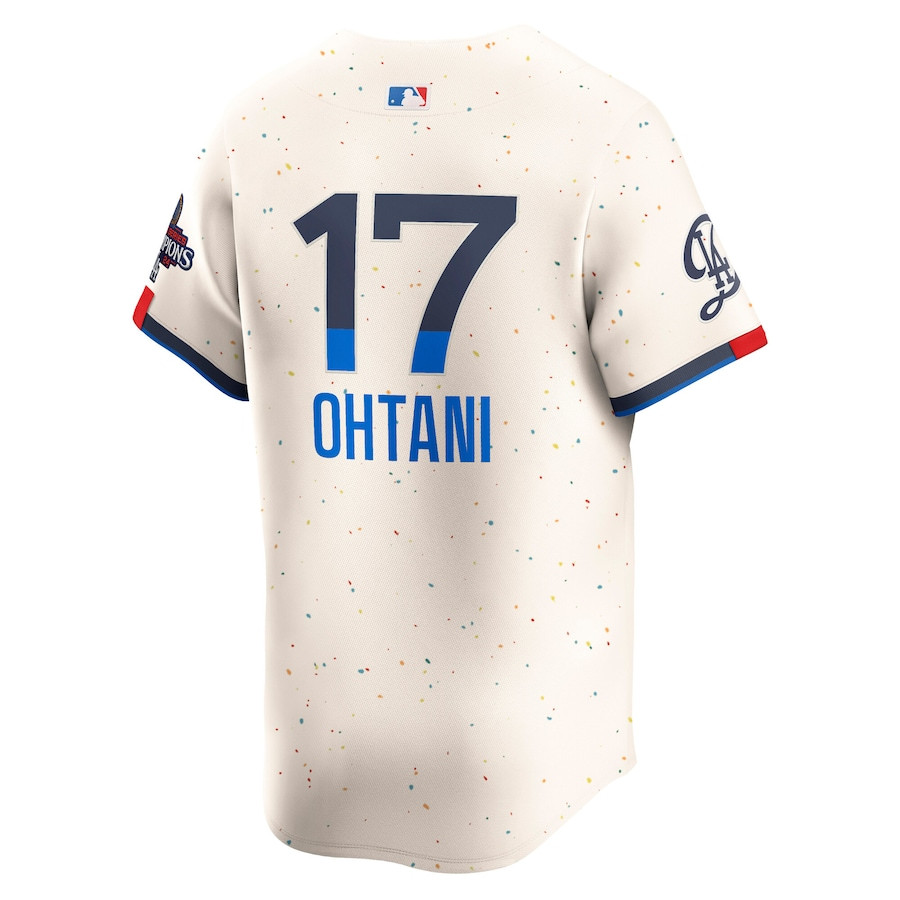 Shohei Ohtani 17 Los Angeles Dodgers 2024 World Series Champions City Connect Limited Player Cream MLB Jersey Men's