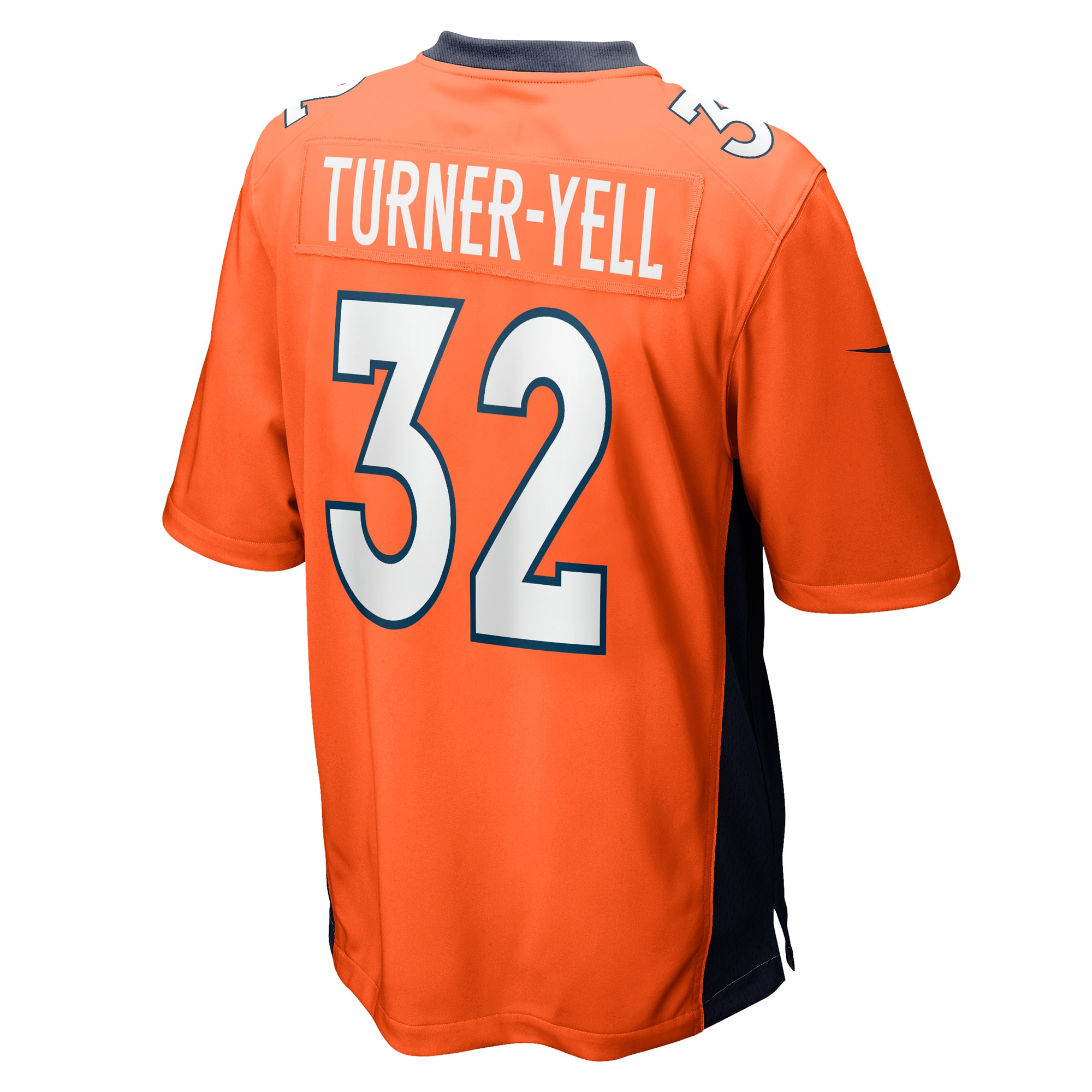 Denver Broncos Delarrin Turner-Yell Orange Game Player NFL Jersey Men's