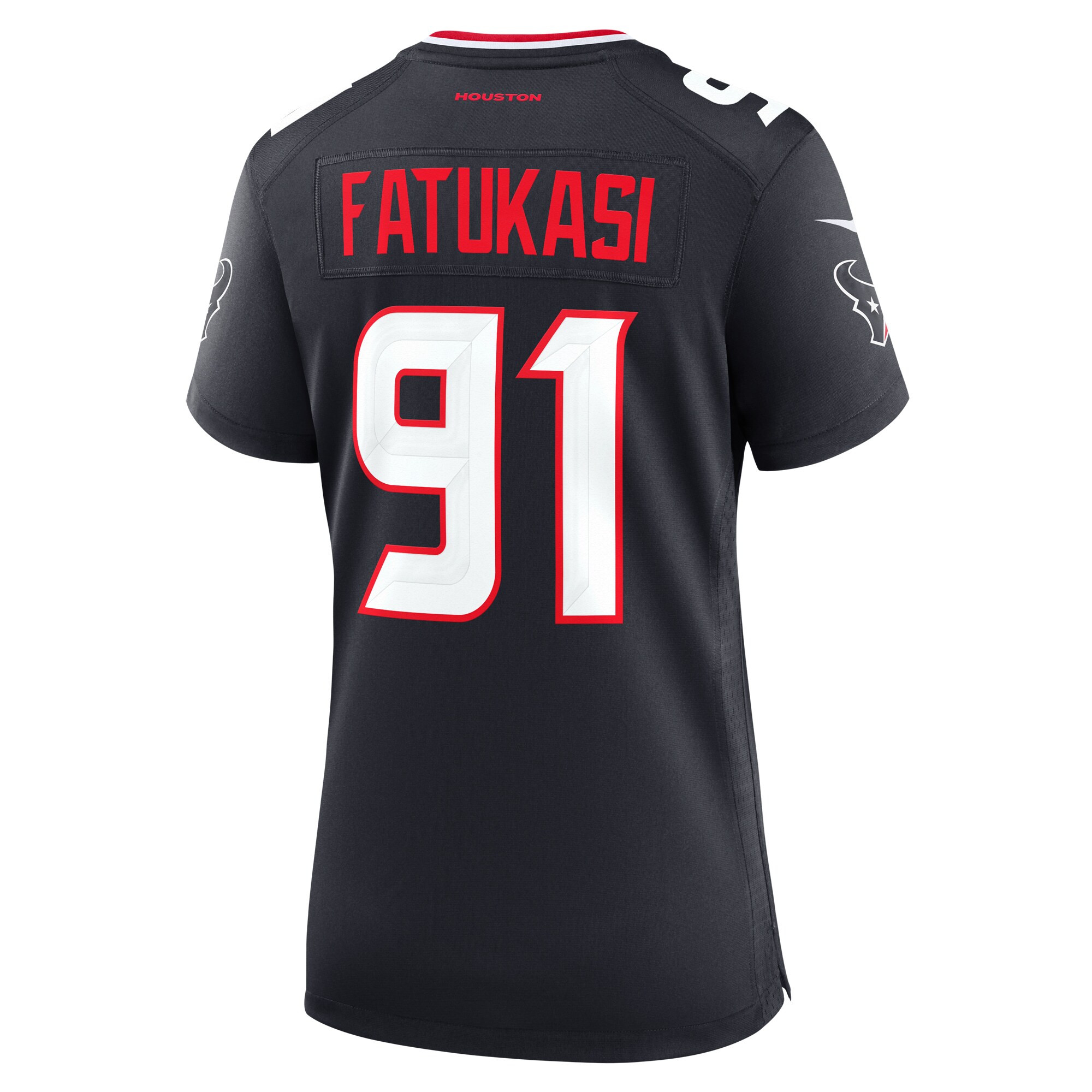 Houston Texans Folorunso Fatukasi Navy Team Game NFL Jersey Women's