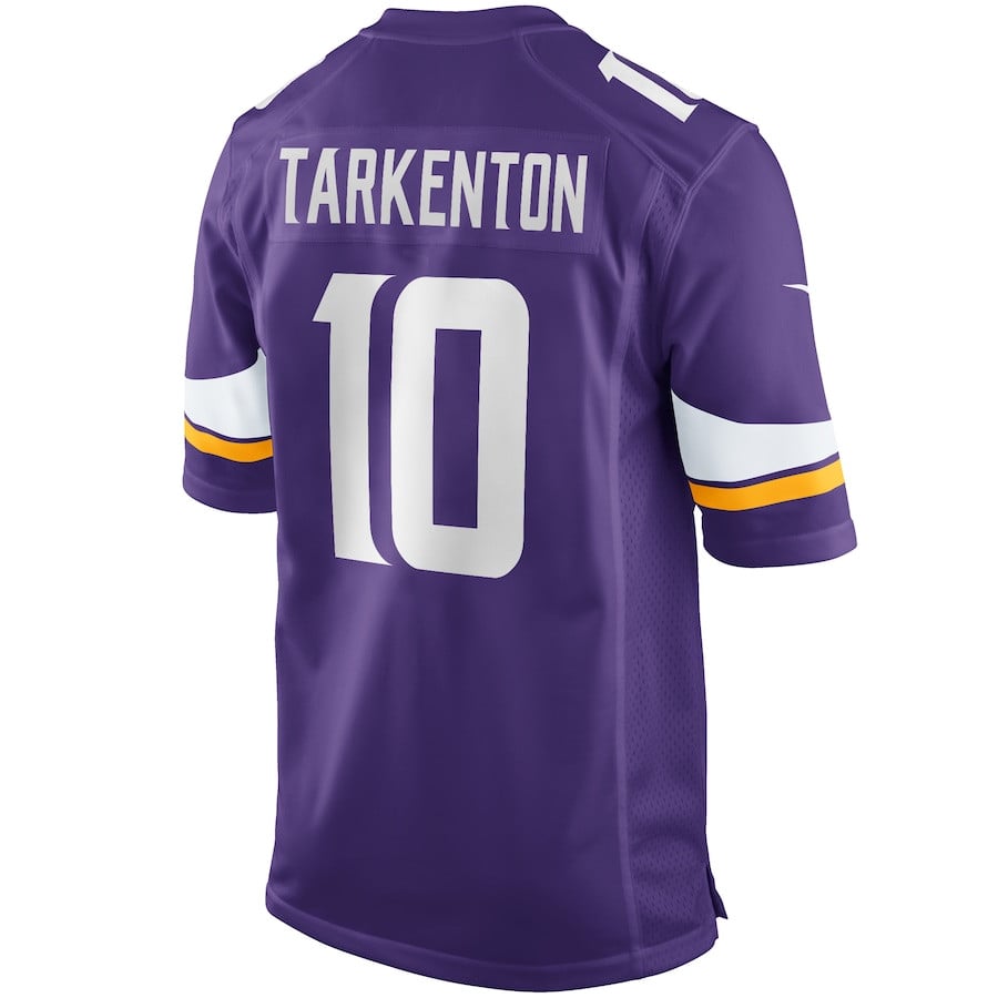 Fran Tarkenton 10 Minnesota Vikings Game Retired Purple NFL Jersey Men's