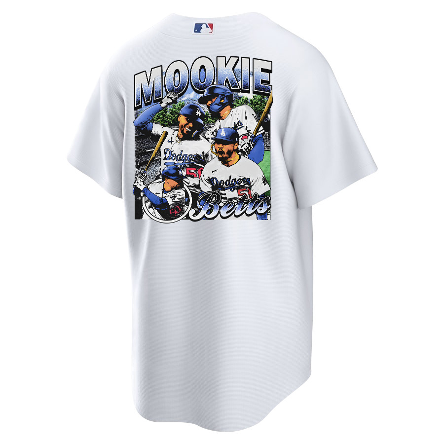 Mookie Betts 50 Los Angeles Dodgers Stadium 2023 Home Player White MLB Jersey Men's
