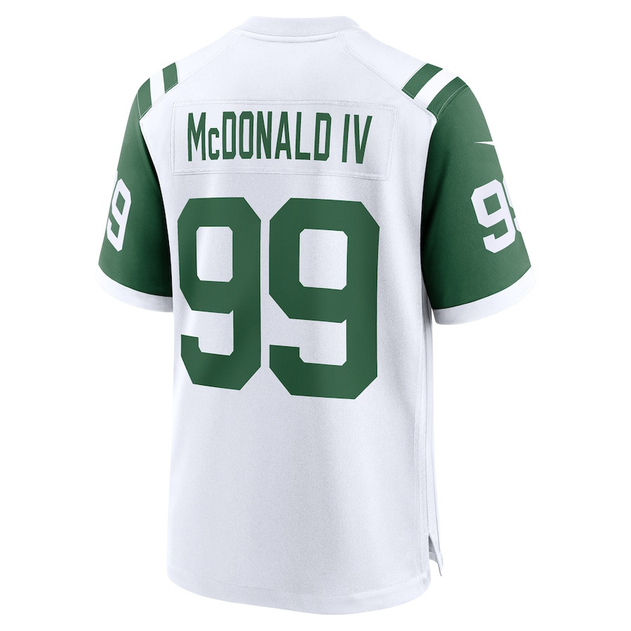 Will McDonald IV 99 New York Jets Classic Alternate Game White NFL Jersey Men's