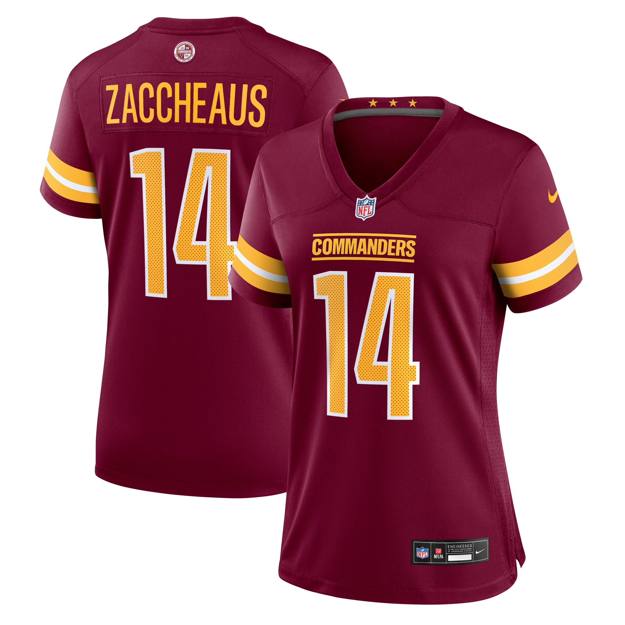 Washington Commanders Olamide Zaccheaus Burgundy Game NFL Jersey Women's