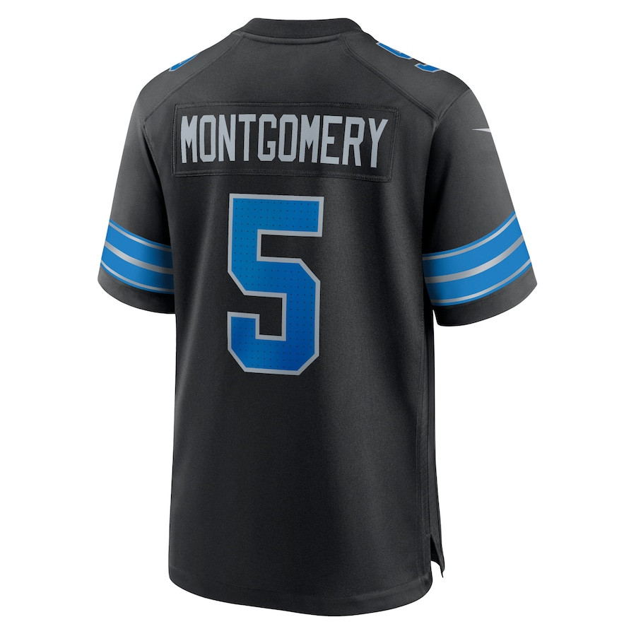 David Montgomery 5 Detroit Lions 2nd Alternate Game Black, Men NFL Jersey Men's