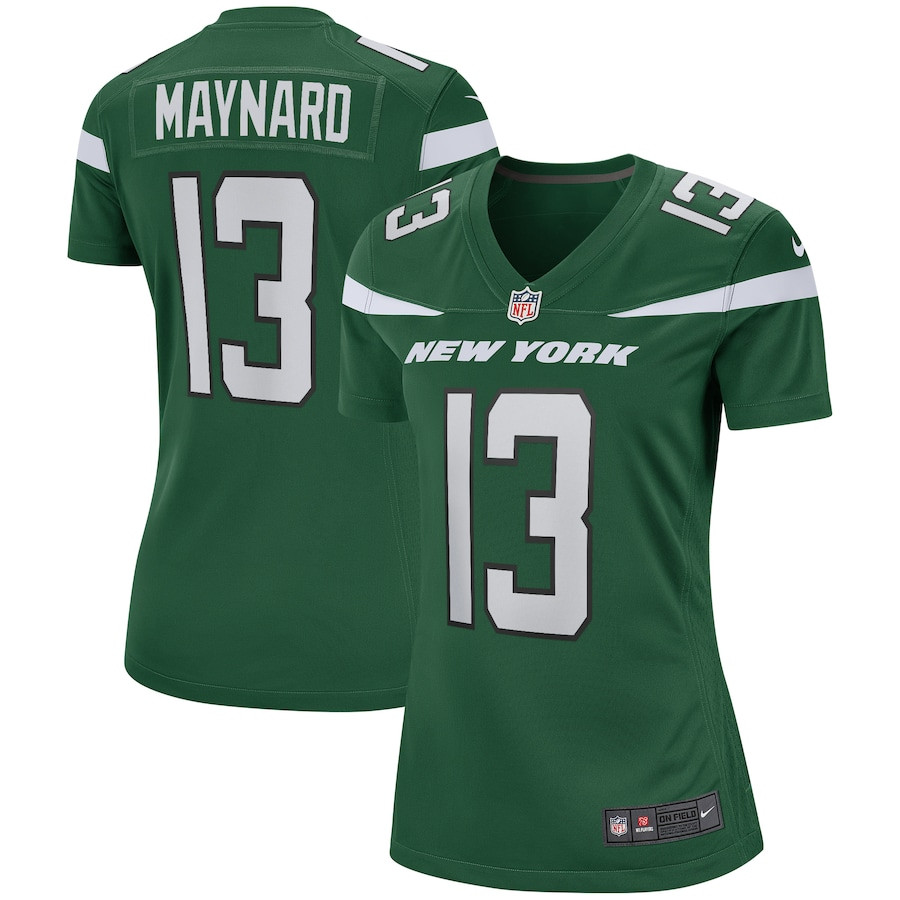 Don Maynard 13 New York Jets Game Retired Gotham Green NFL Jersey Women's