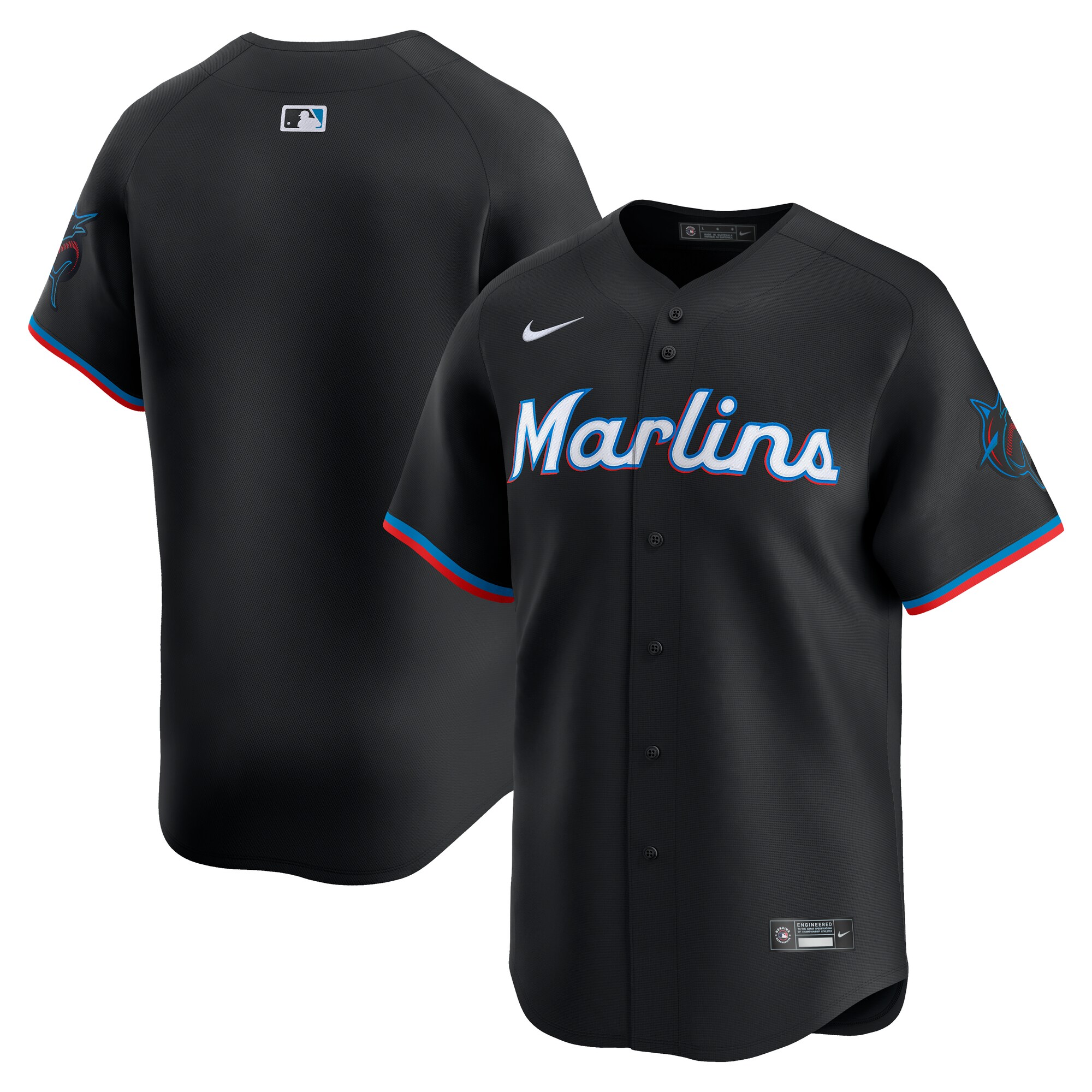 Miami Marlins Black Alternate Limited MLB Jersey Men's
