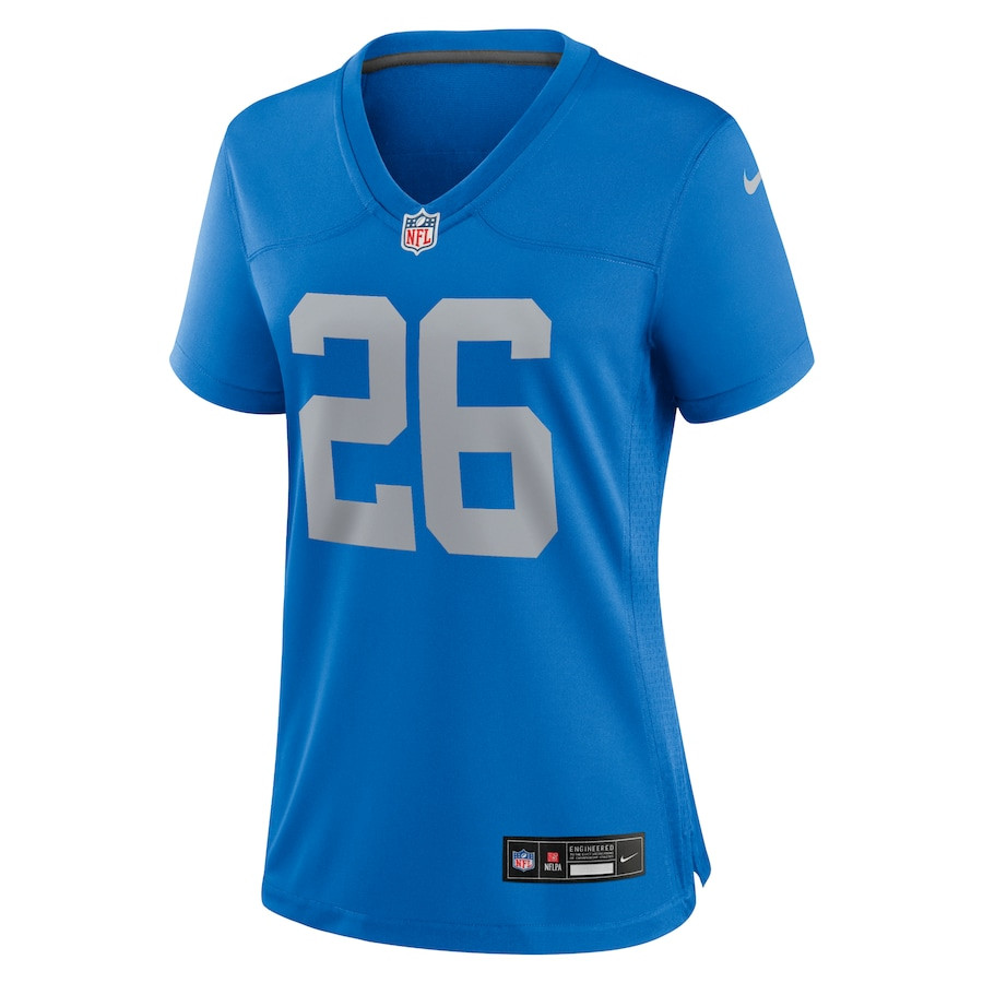 Jahmyr Gibbs 26 Detroit Lions Alternate Game Blue NFL Jersey Women's