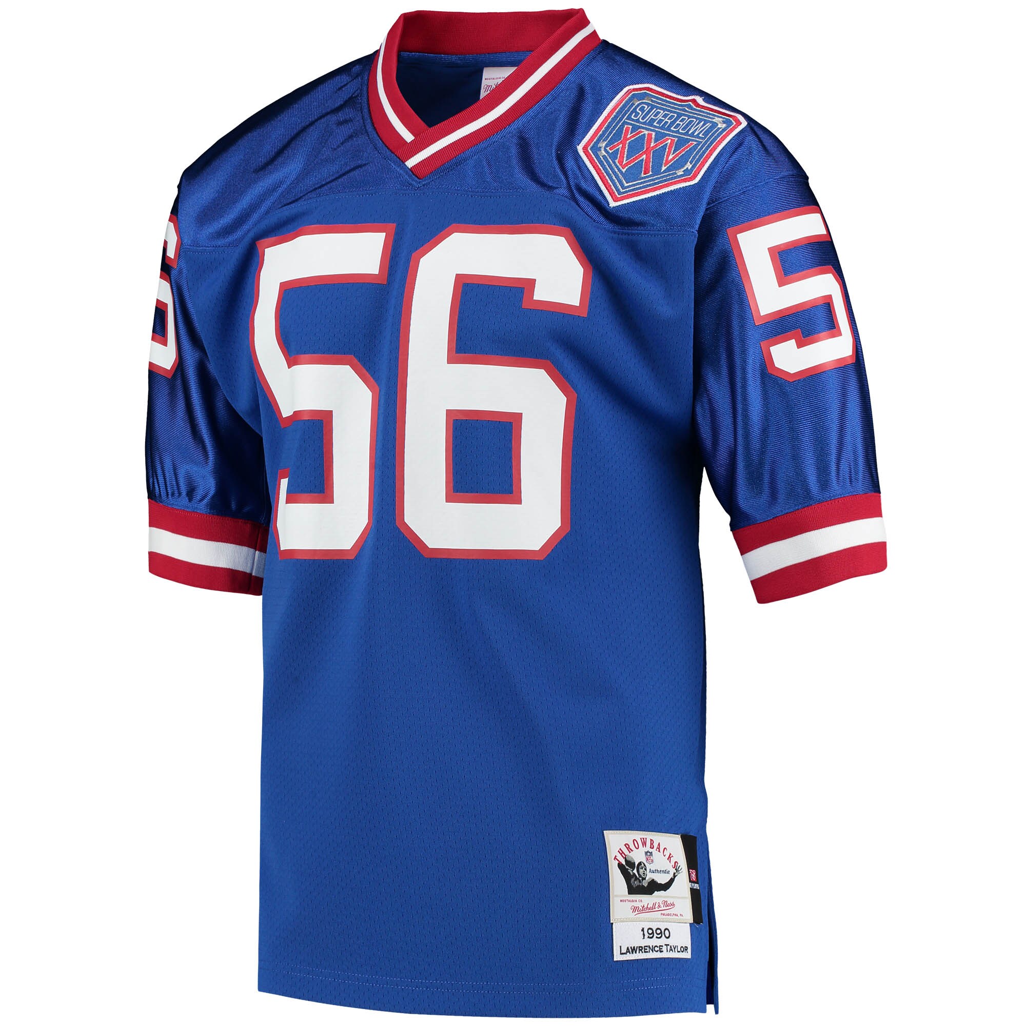 New York Giants 1990 Lawrence Taylor Mitchell Ness Royal Throwback Retired Player NFL Jersey Men's